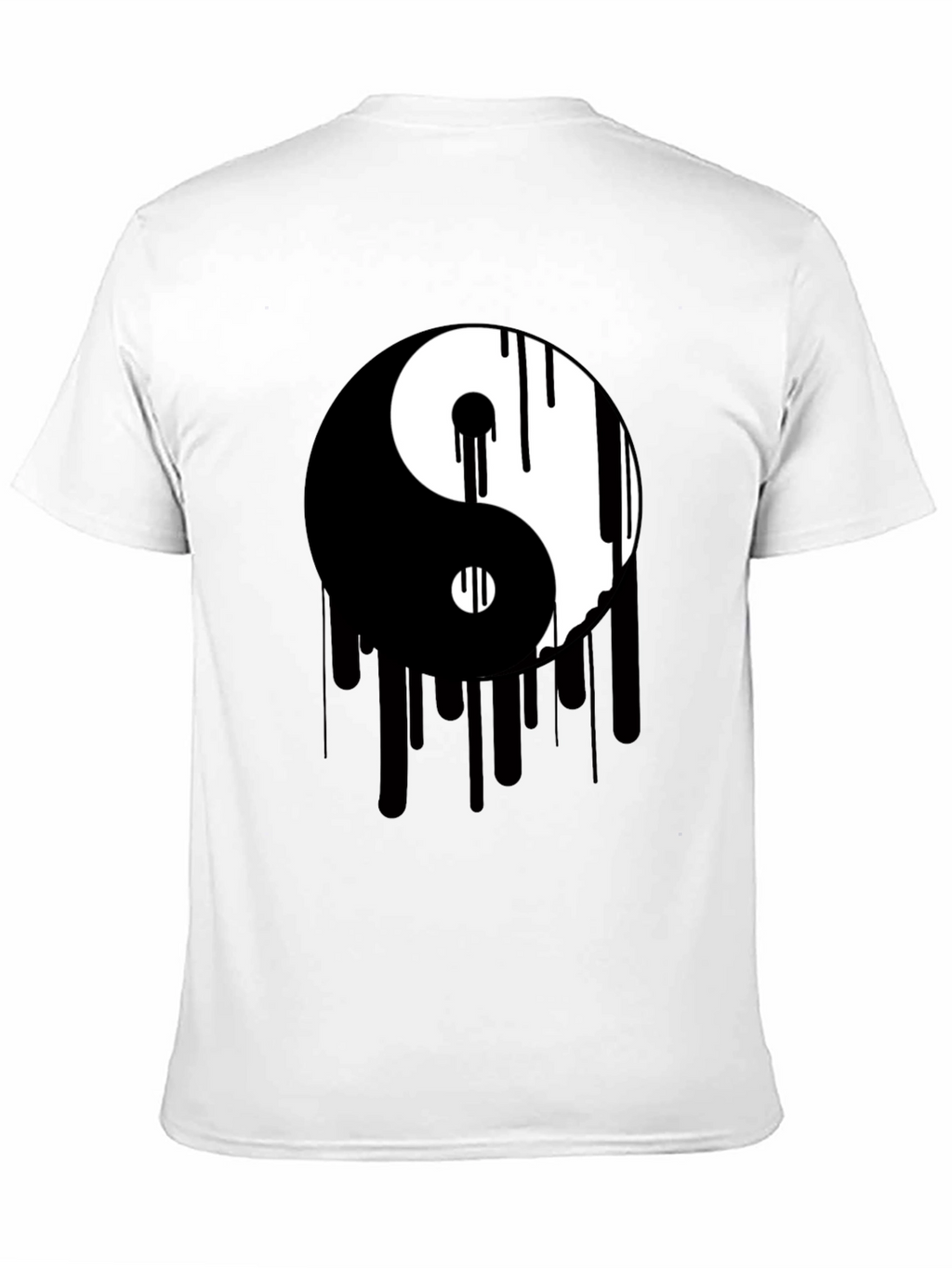 Yin Yang Drip Graphic Tee - Black
