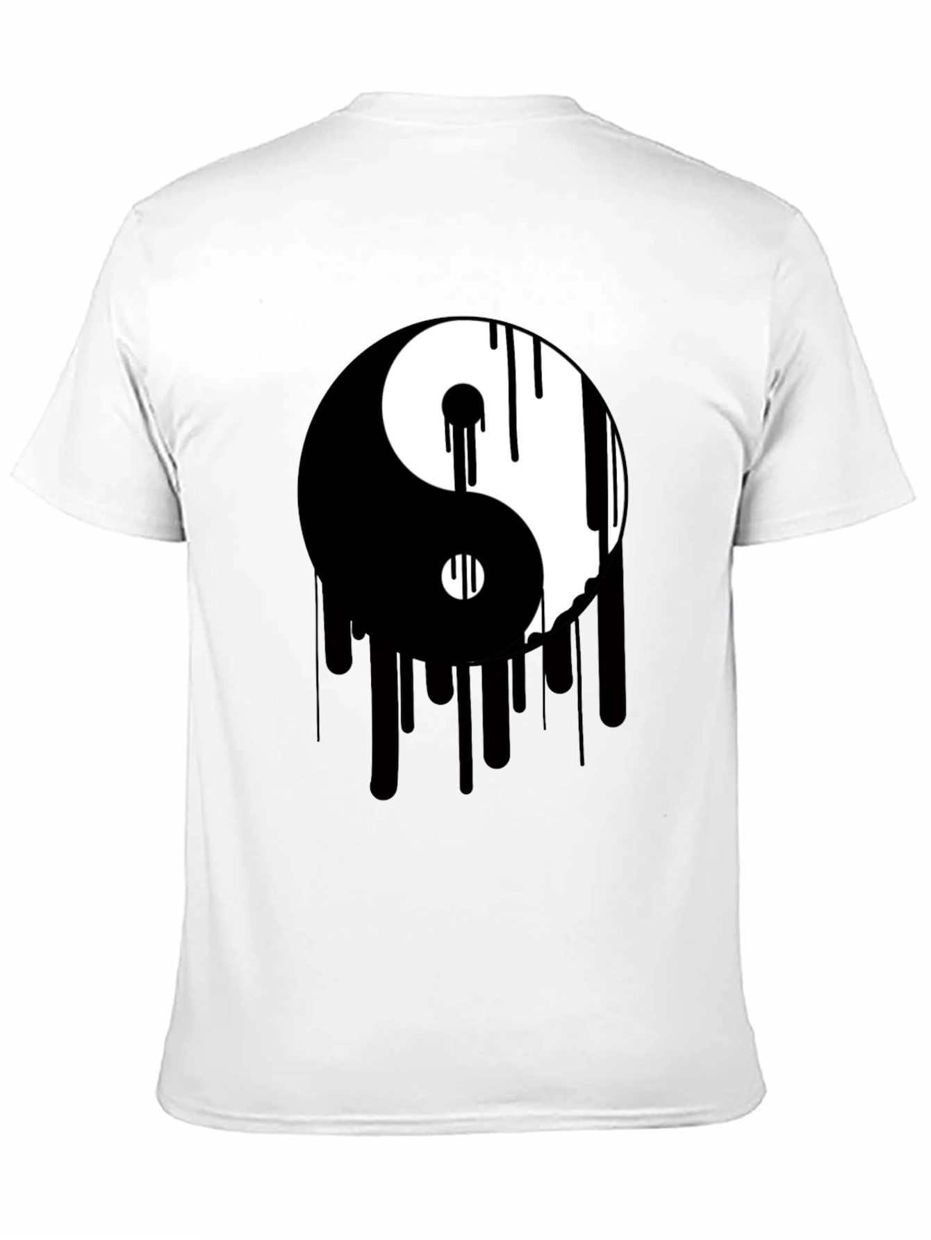 Yin Yang Drip Graphic Tee - Black
