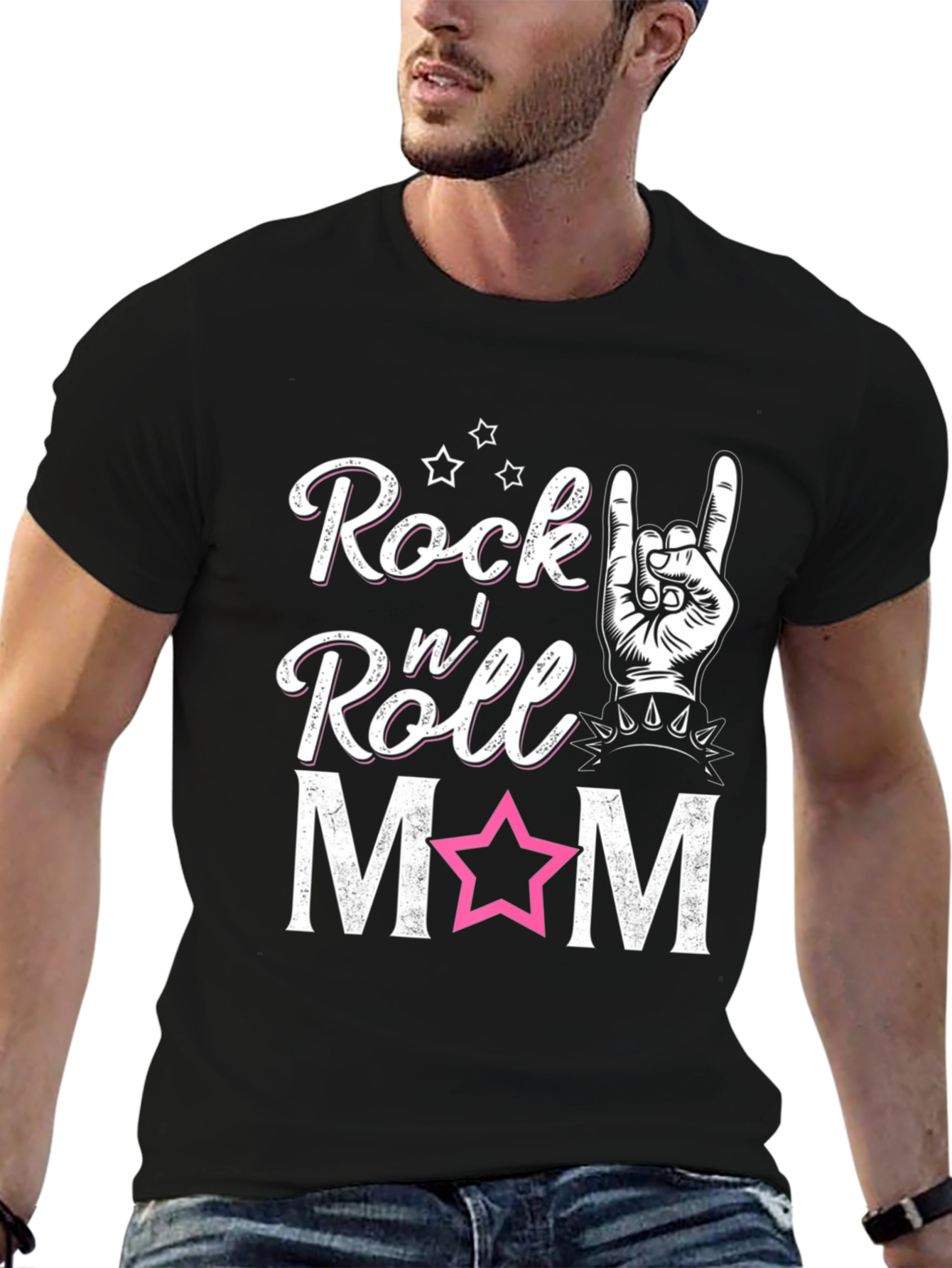Rock n Roll Mom T-Shirt - Black Graphic Tee