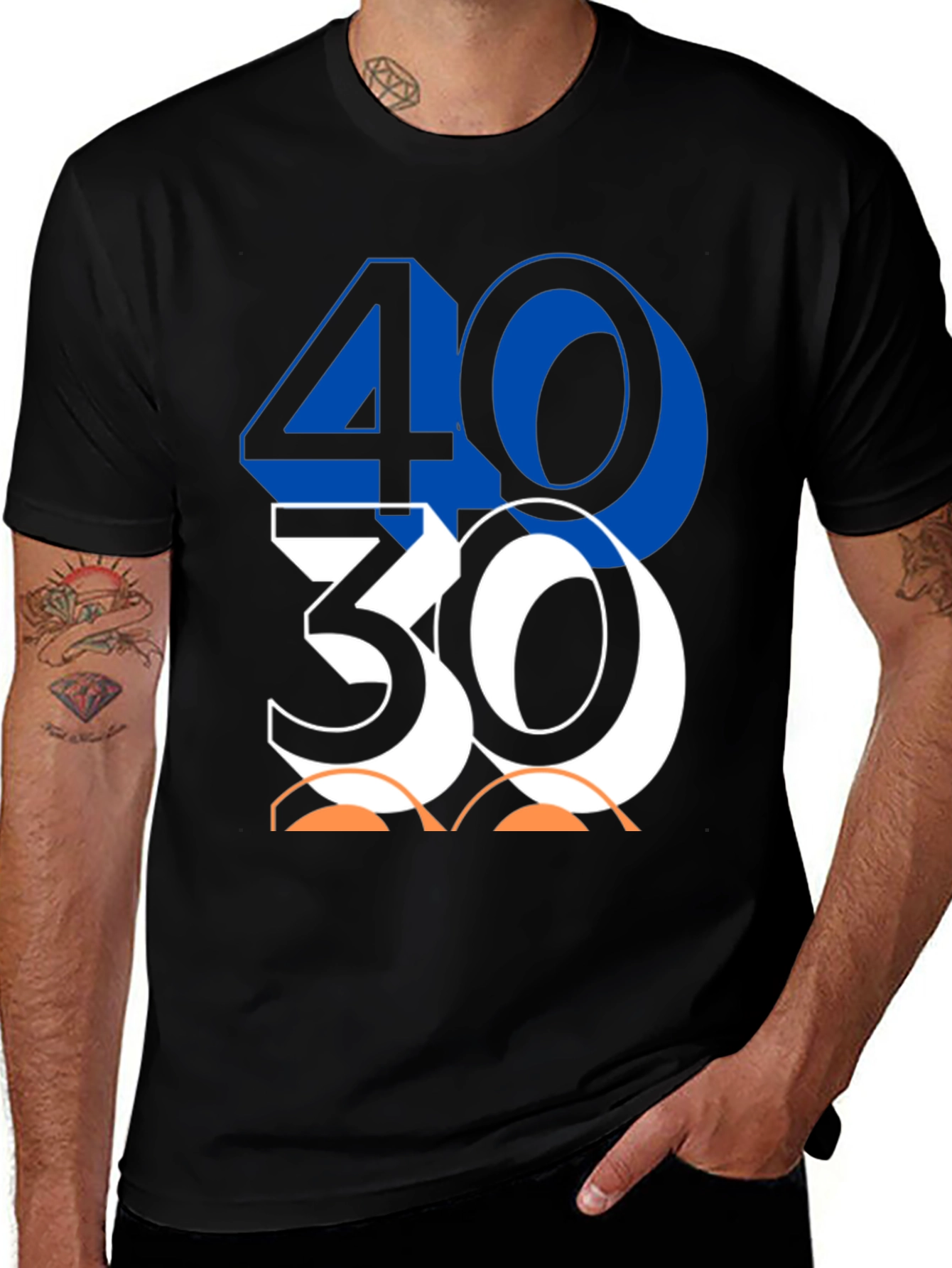 4030 Graphic Print Tee - Cool Casual Wear