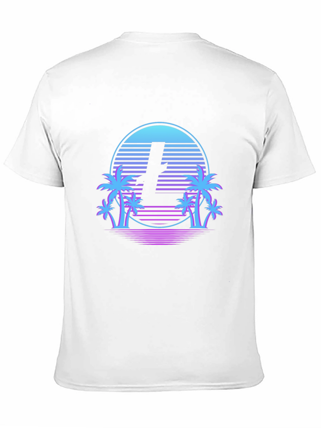 Retro Palm Tee -  Litecoin Sunset T-Shirt