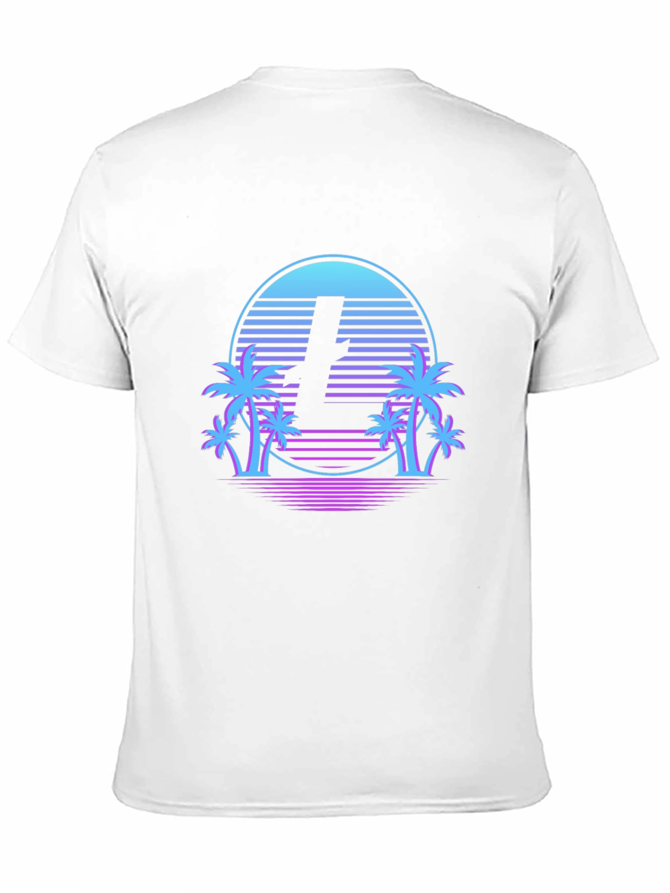 Retro Palm Tee -  Litecoin Sunset T-Shirt