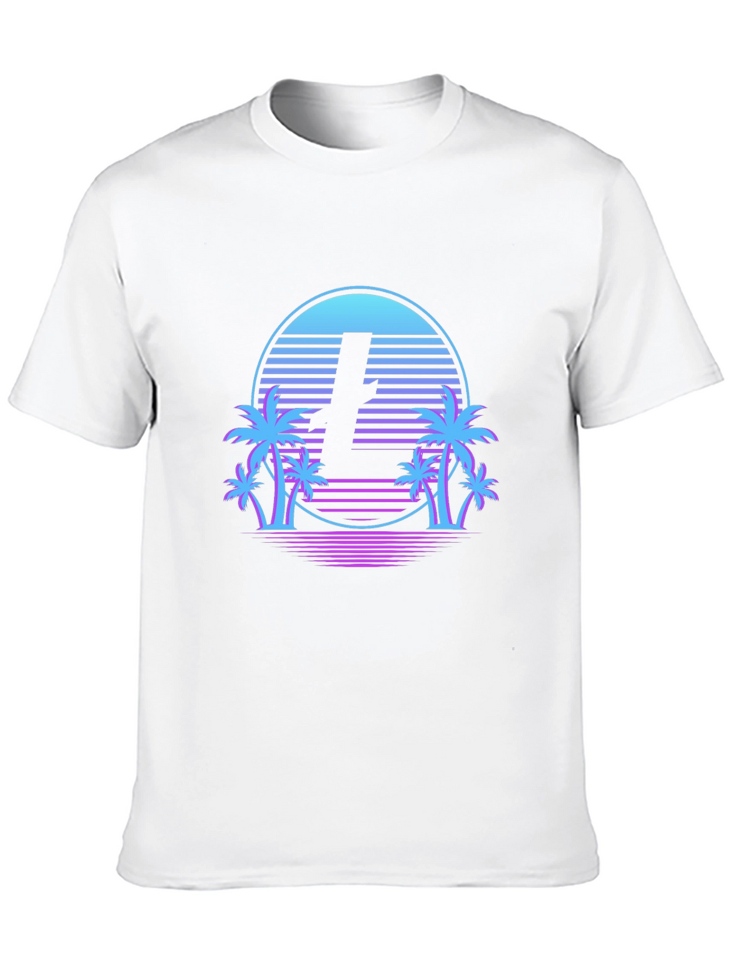 Retro Palm Tee -  Litecoin Sunset T-Shirt