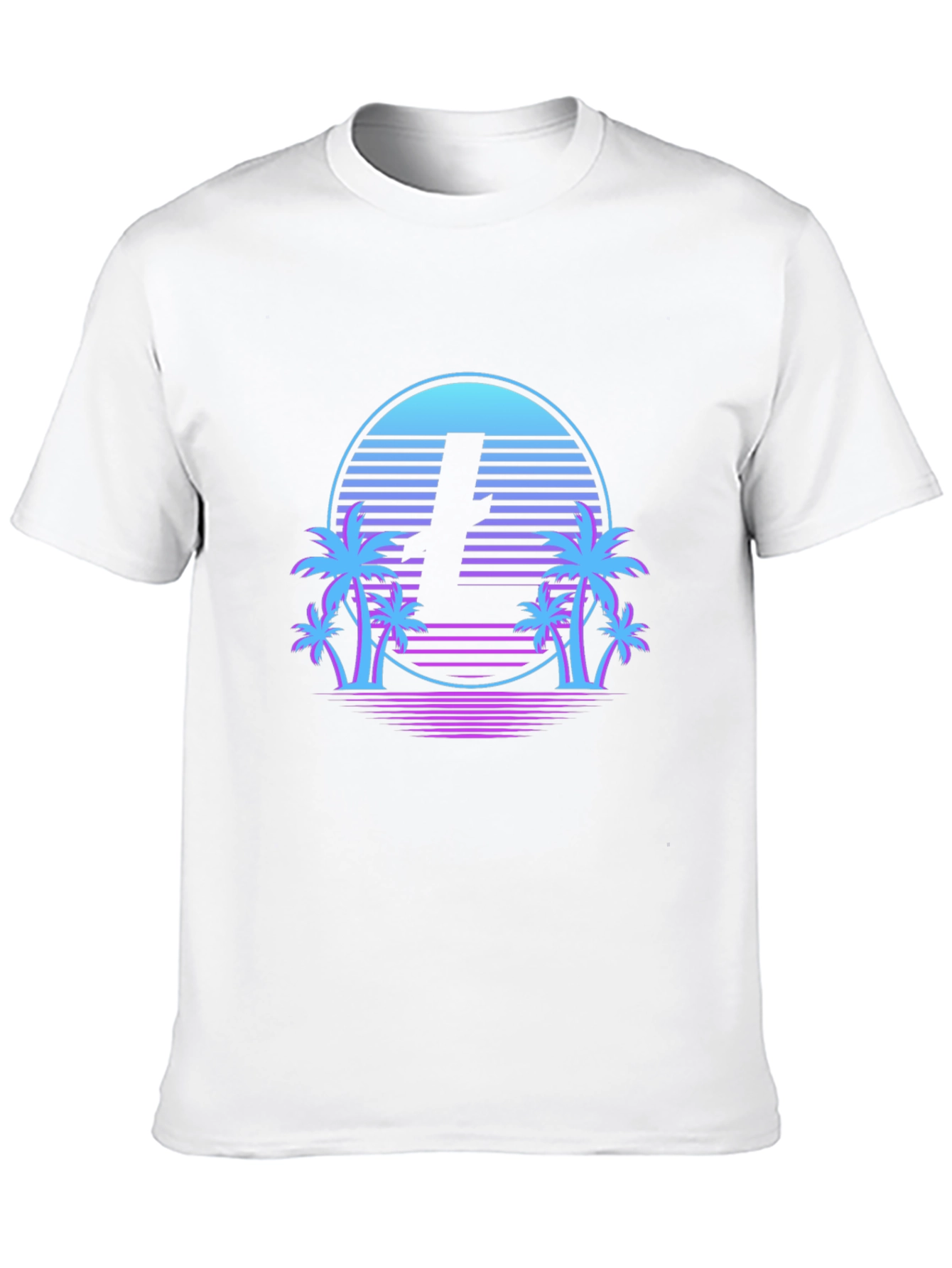 Retro Palm Tee -  Litecoin Sunset T-Shirt