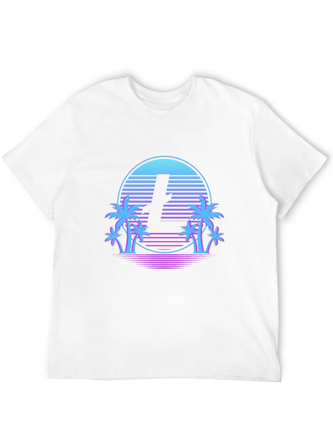 Retro Palm Tee -  Litecoin Sunset T-Shirt