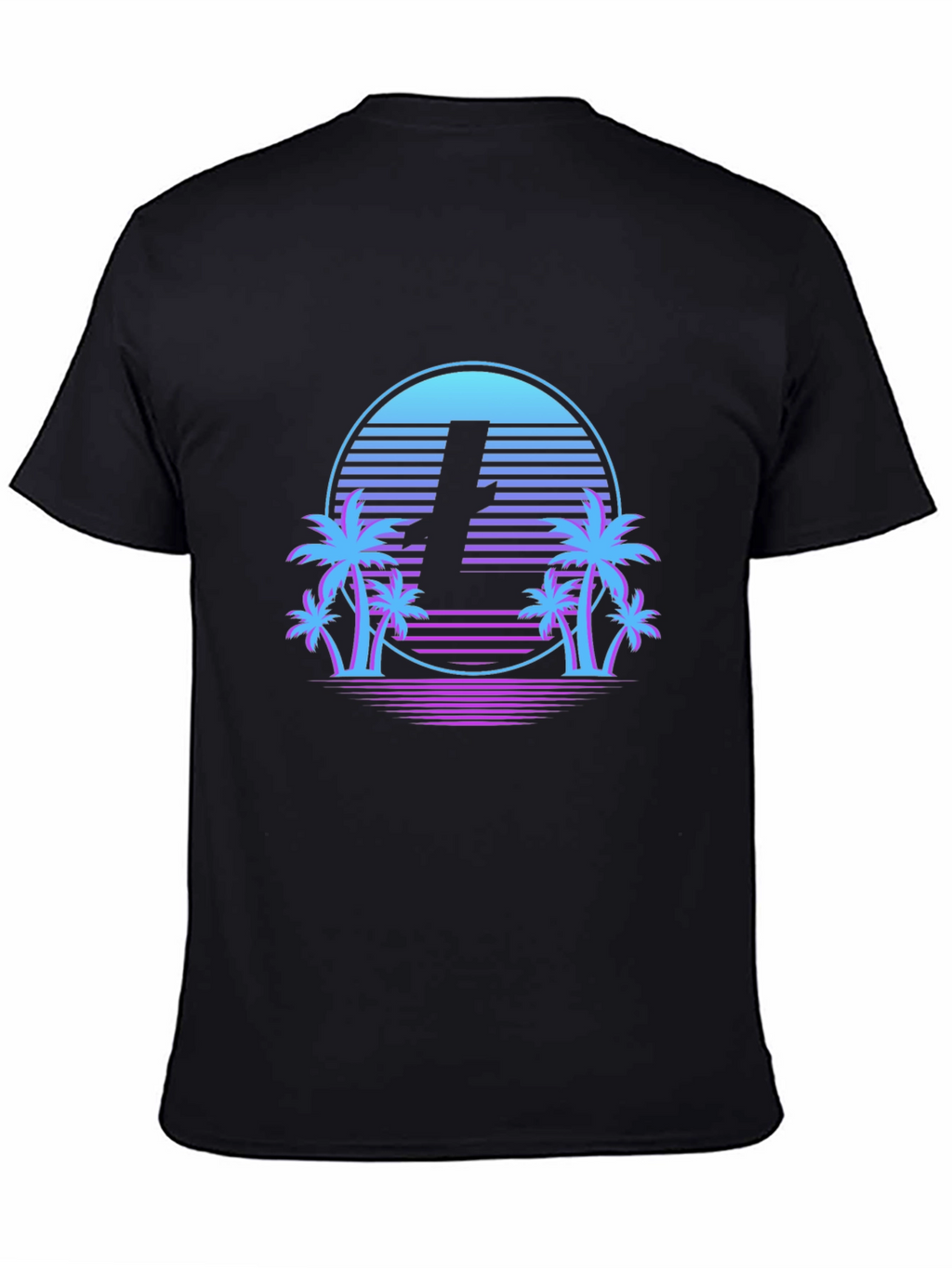 Retro Palm Tee -  Litecoin Sunset T-Shirt