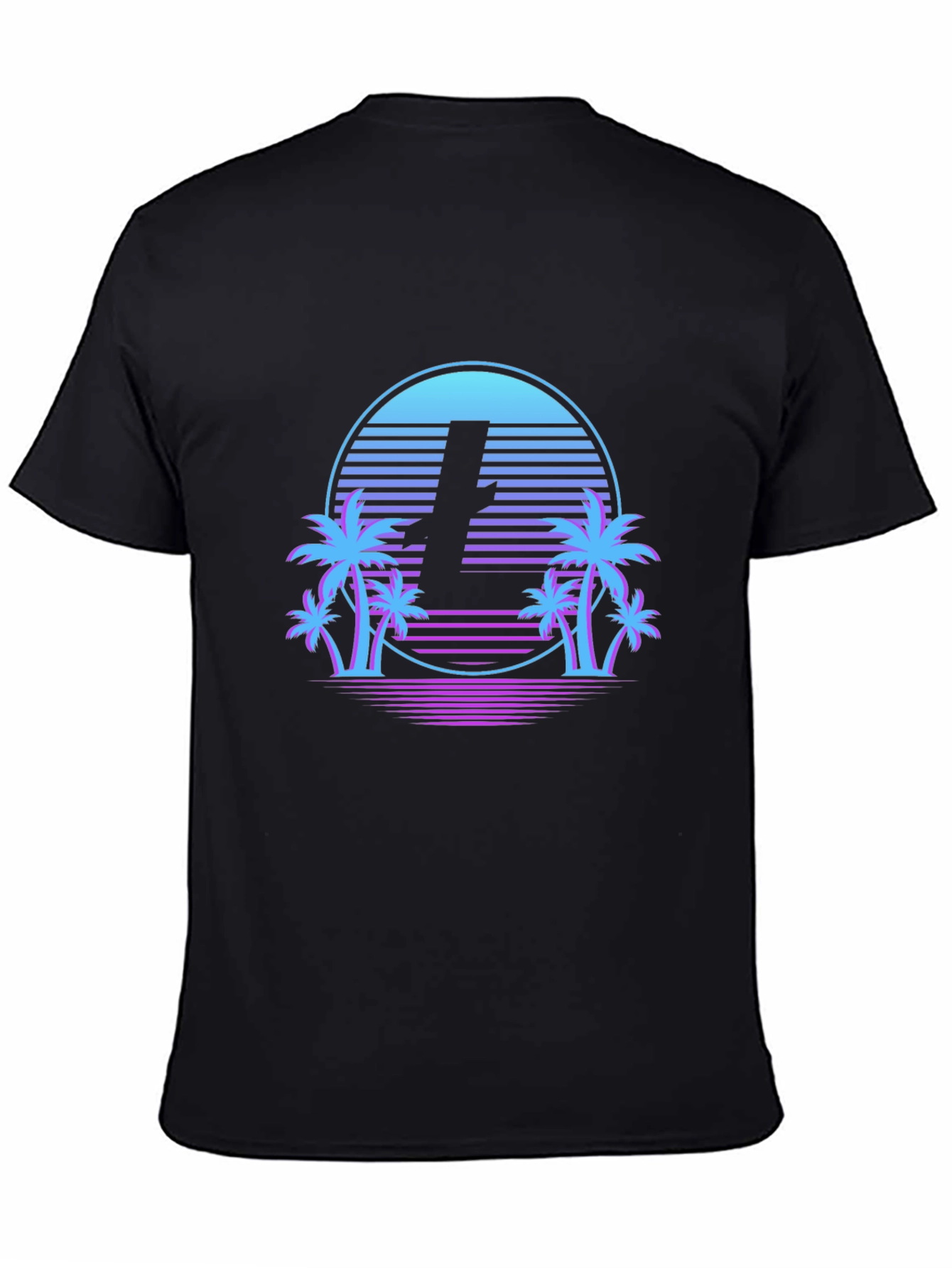 Retro Palm Tee -  Litecoin Sunset T-Shirt