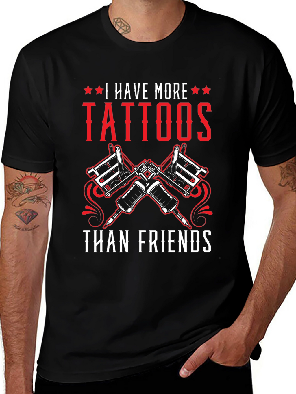 Tattoo Lovers Tee: More Tattoos Than Friends