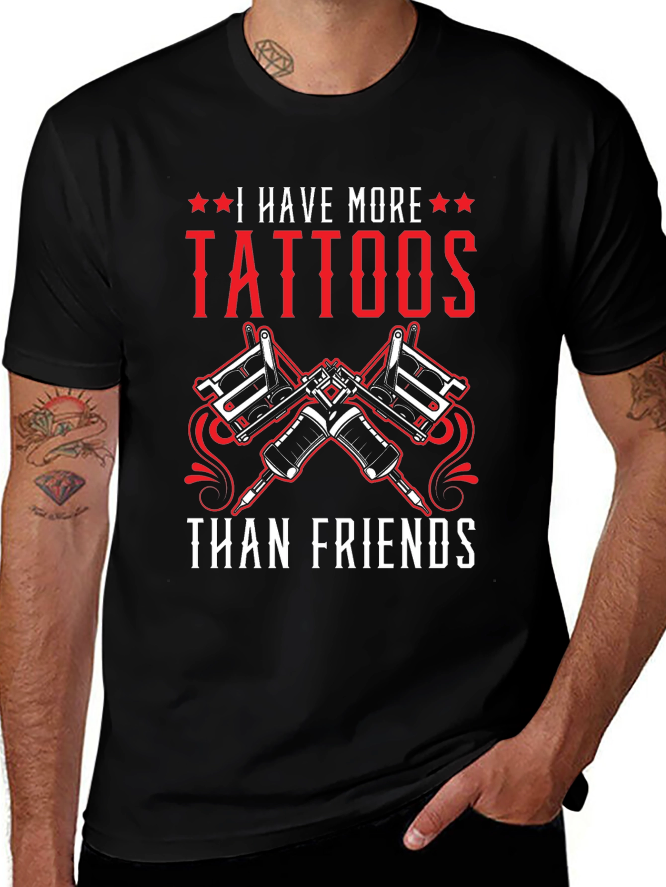 Tattoo Lovers Tee: More Tattoos Than Friends