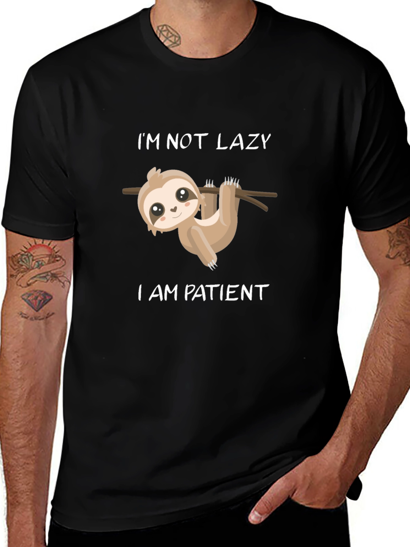 Im Not Lazy Im Patient Sloth Graphic Tee