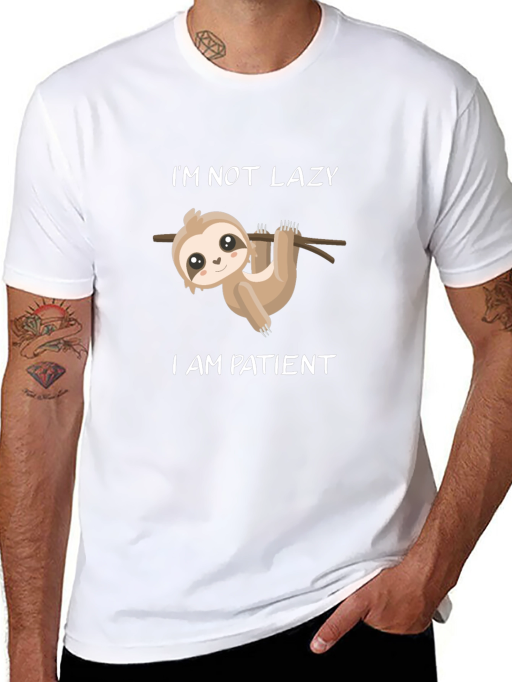 Im Not Lazy Im Patient Sloth Graphic Tee