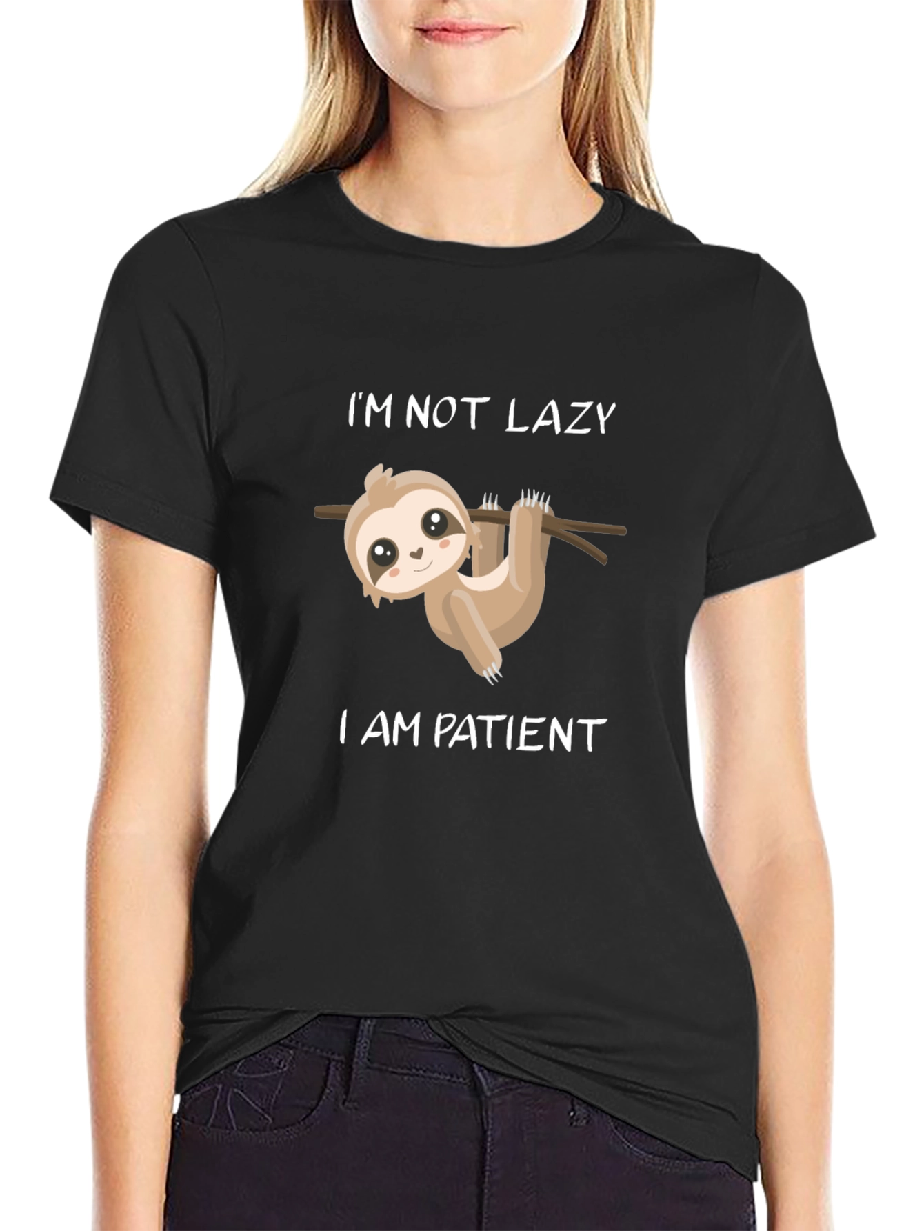 Im Not Lazy Im Patient Sloth Graphic Tee