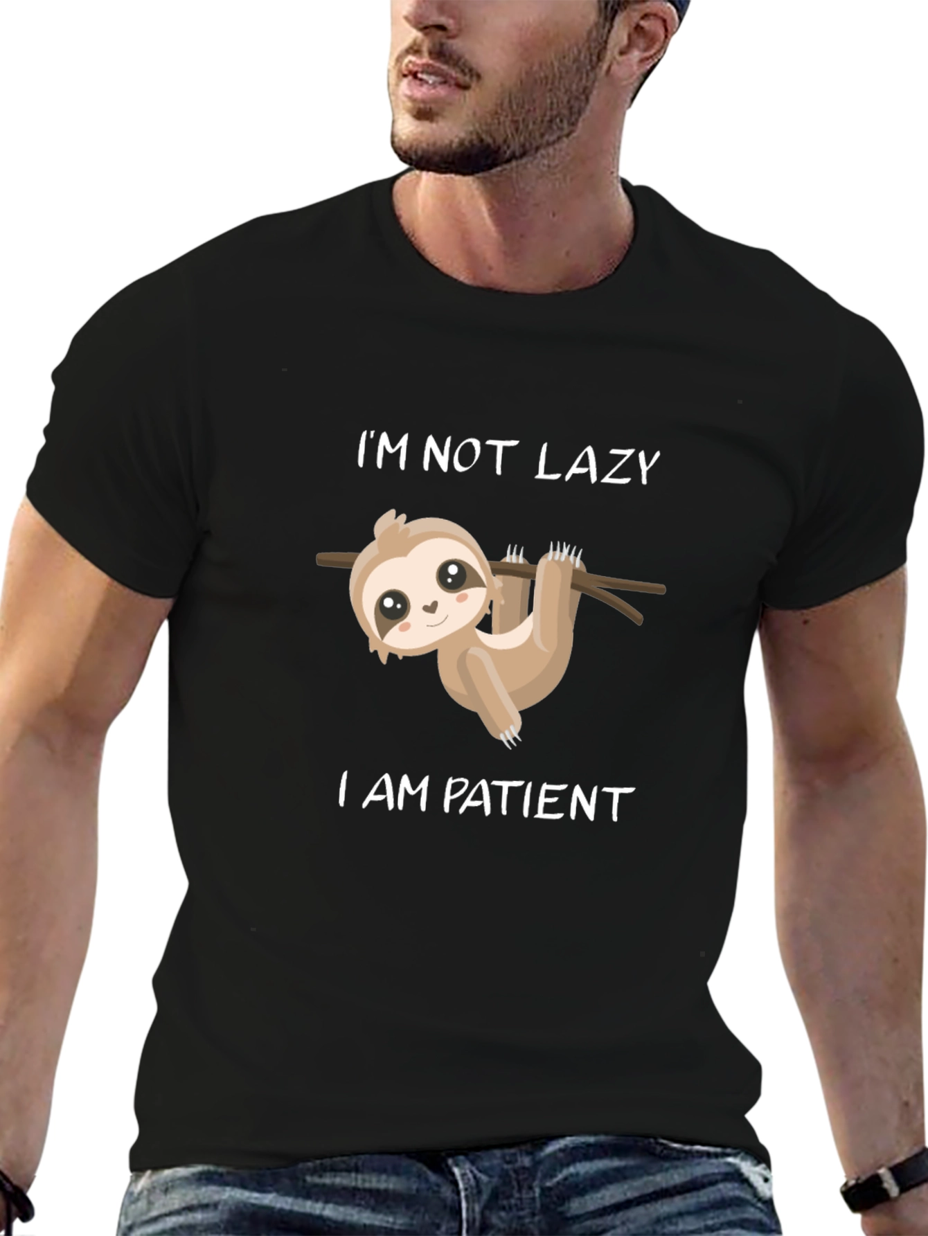 Im Not Lazy Im Patient Sloth Graphic Tee
