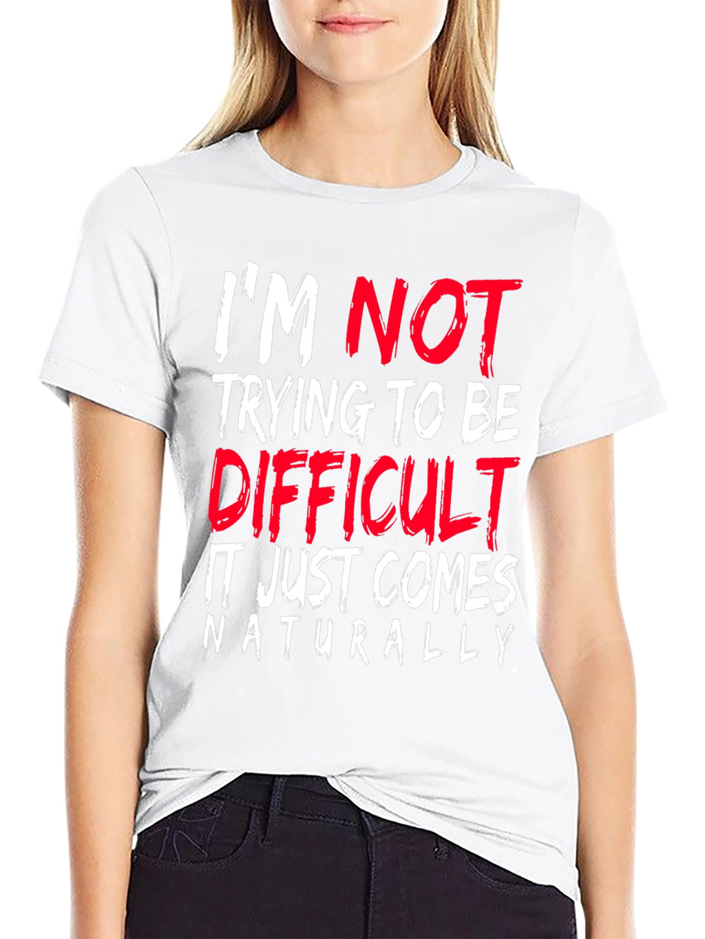 Difficult by Nature Graphic T-Shirt - Funny Sarcastic Tee