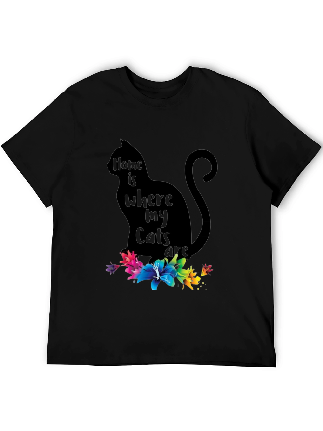 Cat Lover T-Shirt - Home is Where My Cats Are