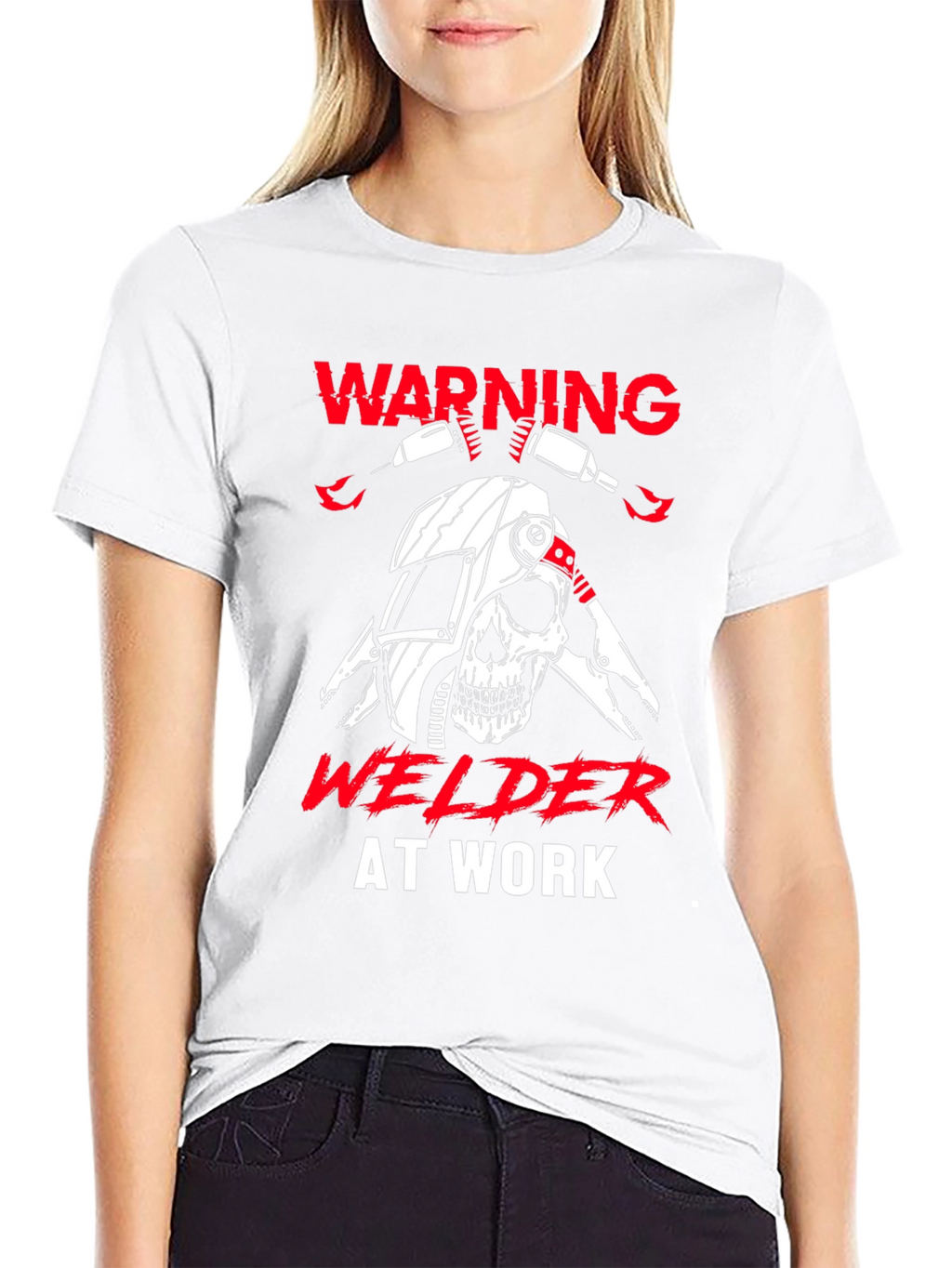 Warning Welder At Work Graphic T-Shirt