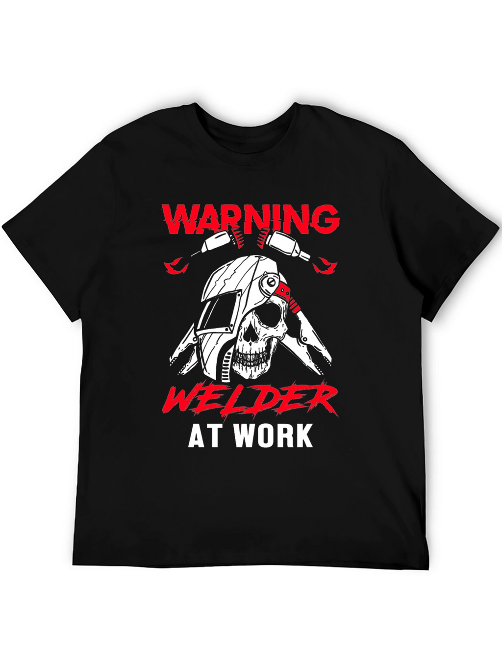 Warning Welder At Work Graphic T-Shirt