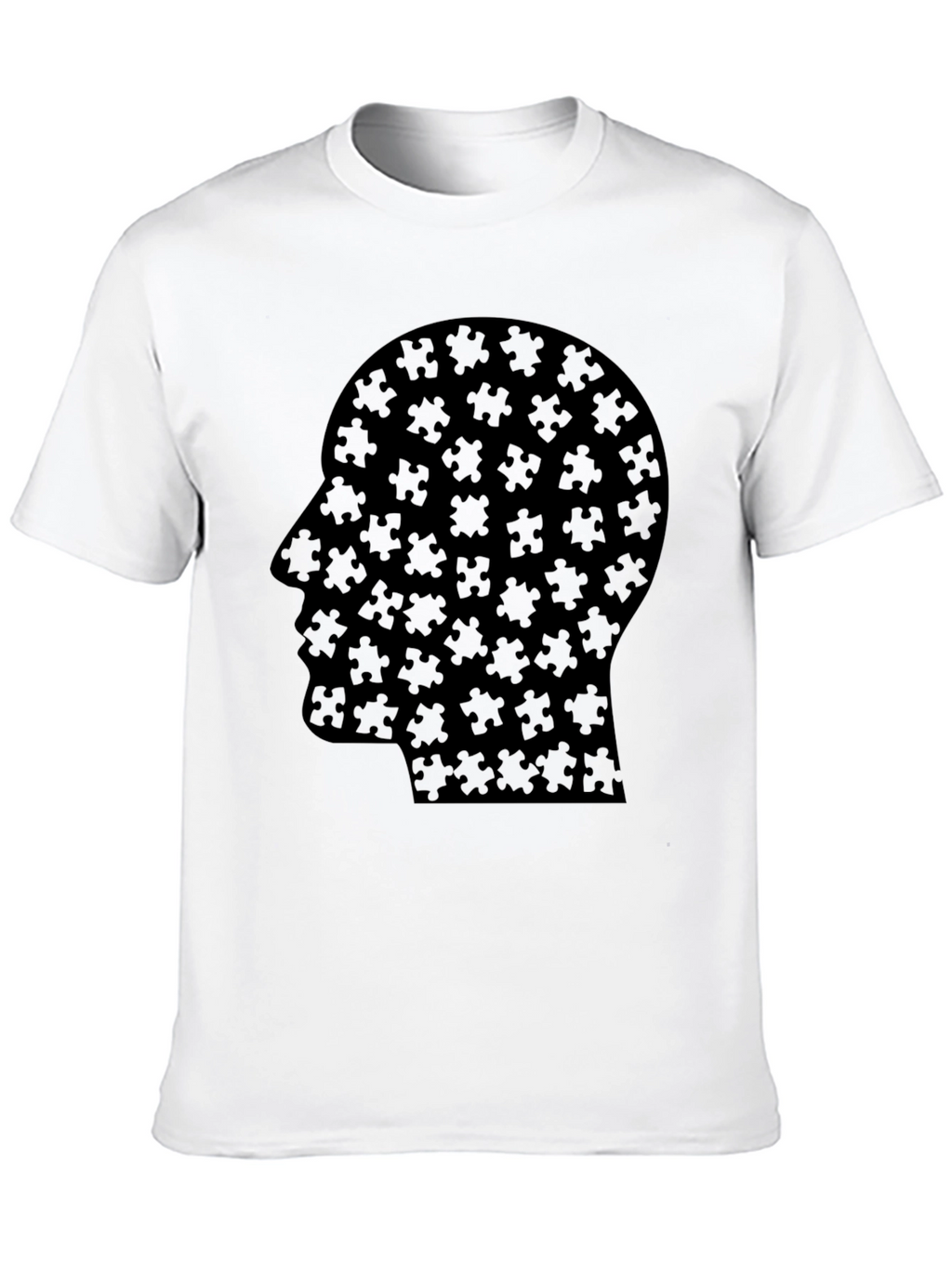 Puzzle Head Tee - Black Graphic T-Shirt