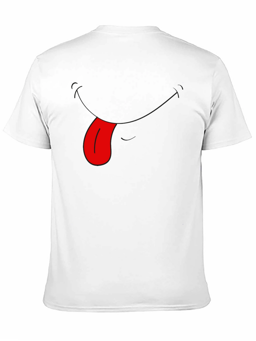 Funny Tongue Out Graphic Tee - Black Casual T-Shirt