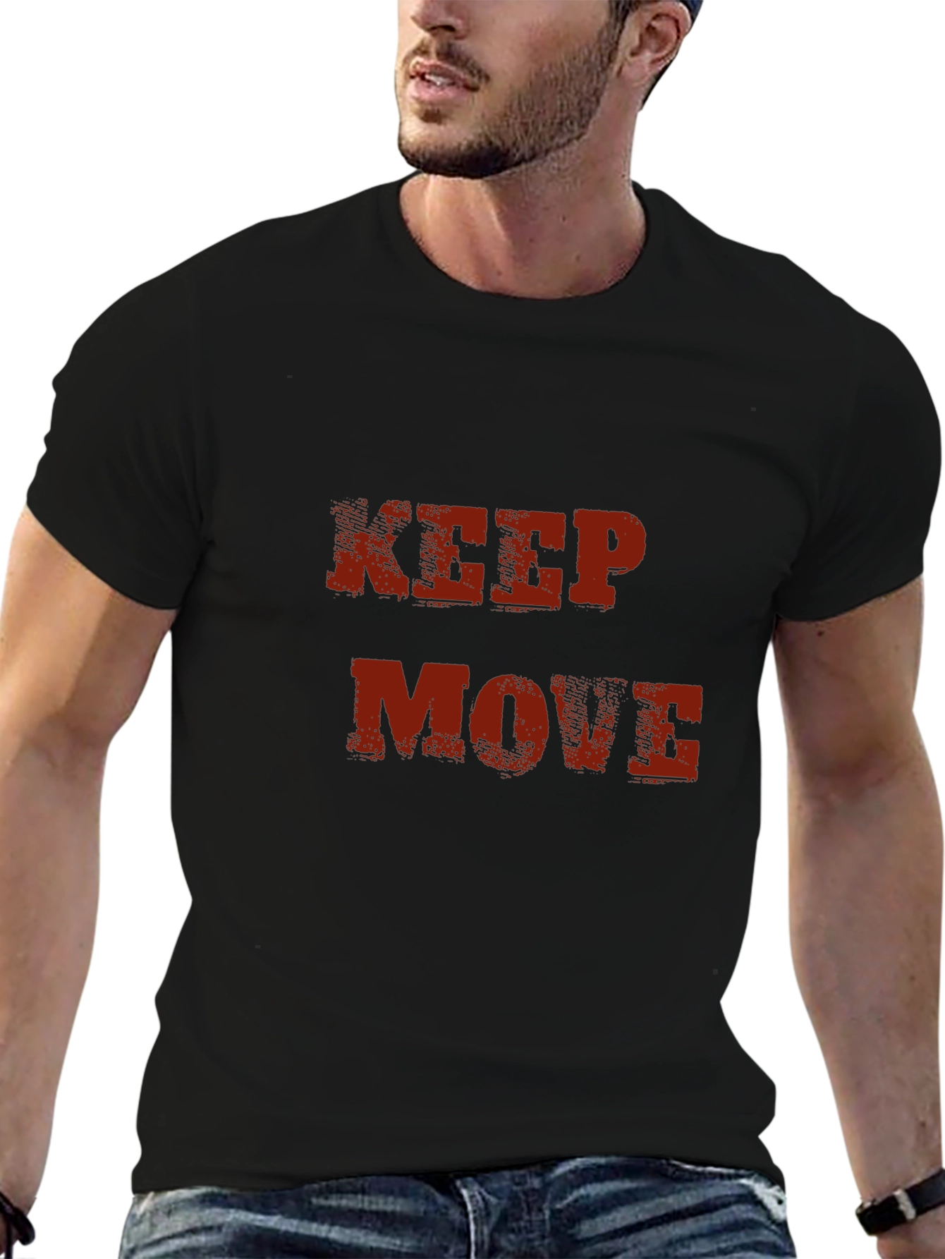Keep Moving Graphic Tee - Stylish Mens T-Shirt