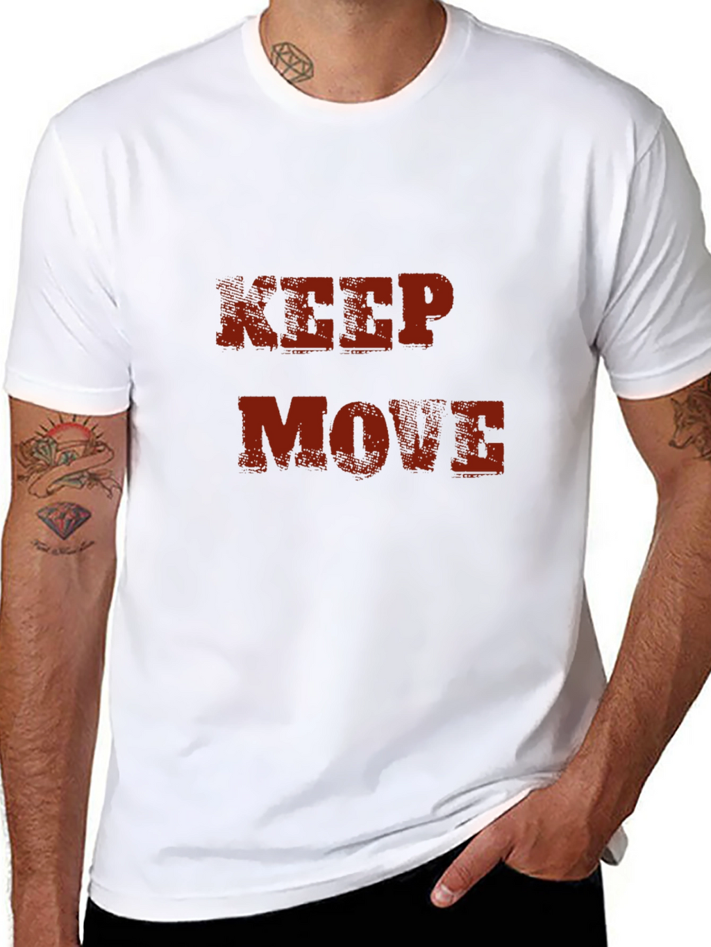 Keep Moving Graphic Tee - Stylish Mens T-Shirt