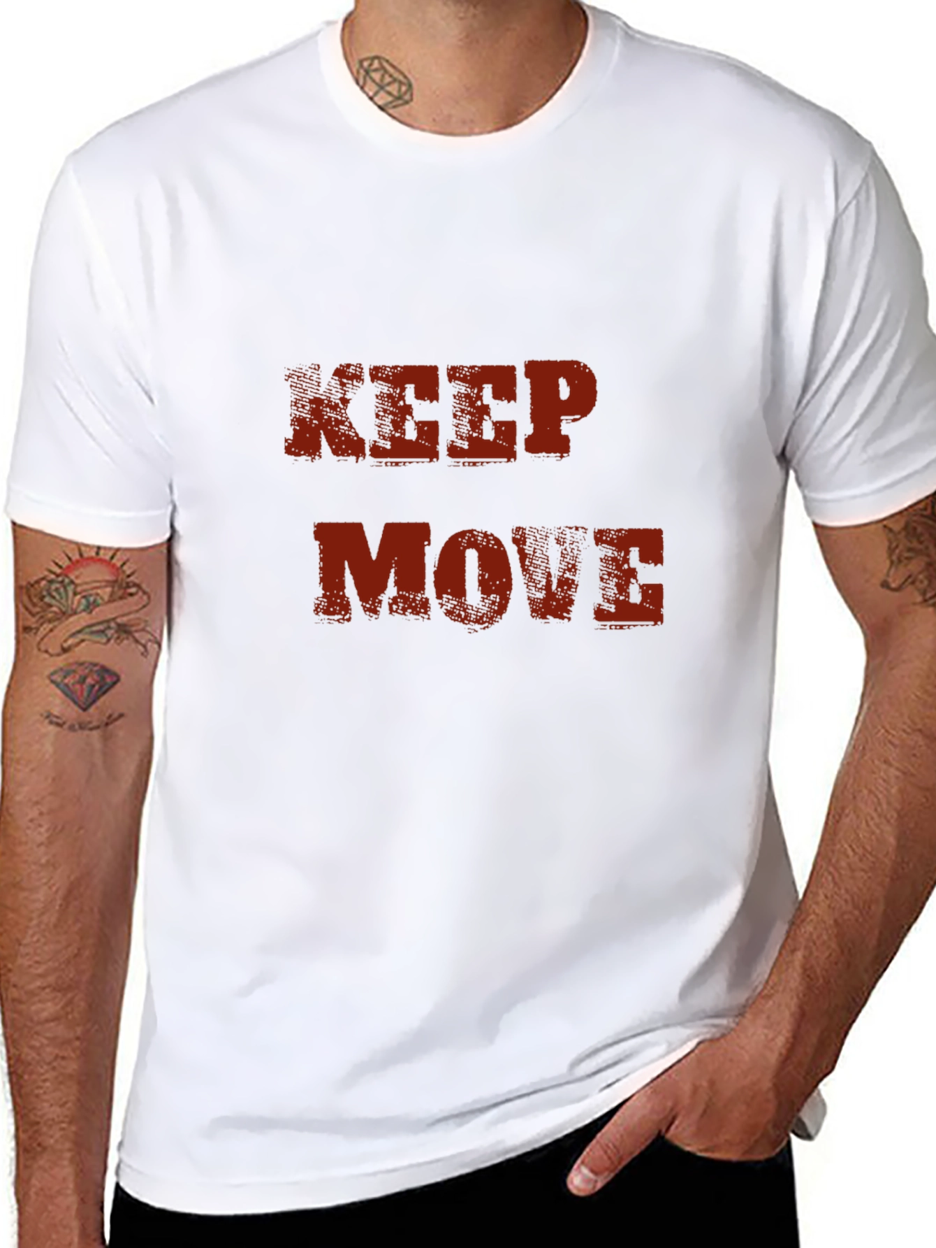 Keep Moving Graphic Tee - Stylish Mens T-Shirt