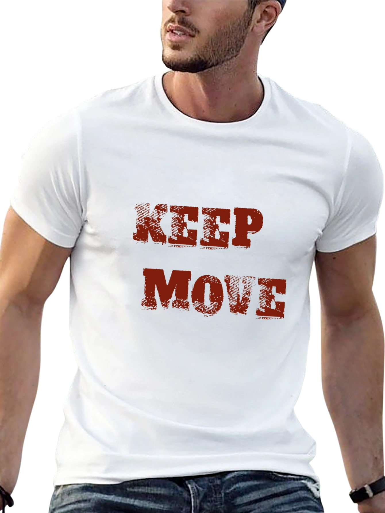 Keep Moving Graphic Tee - Stylish Mens T-Shirt