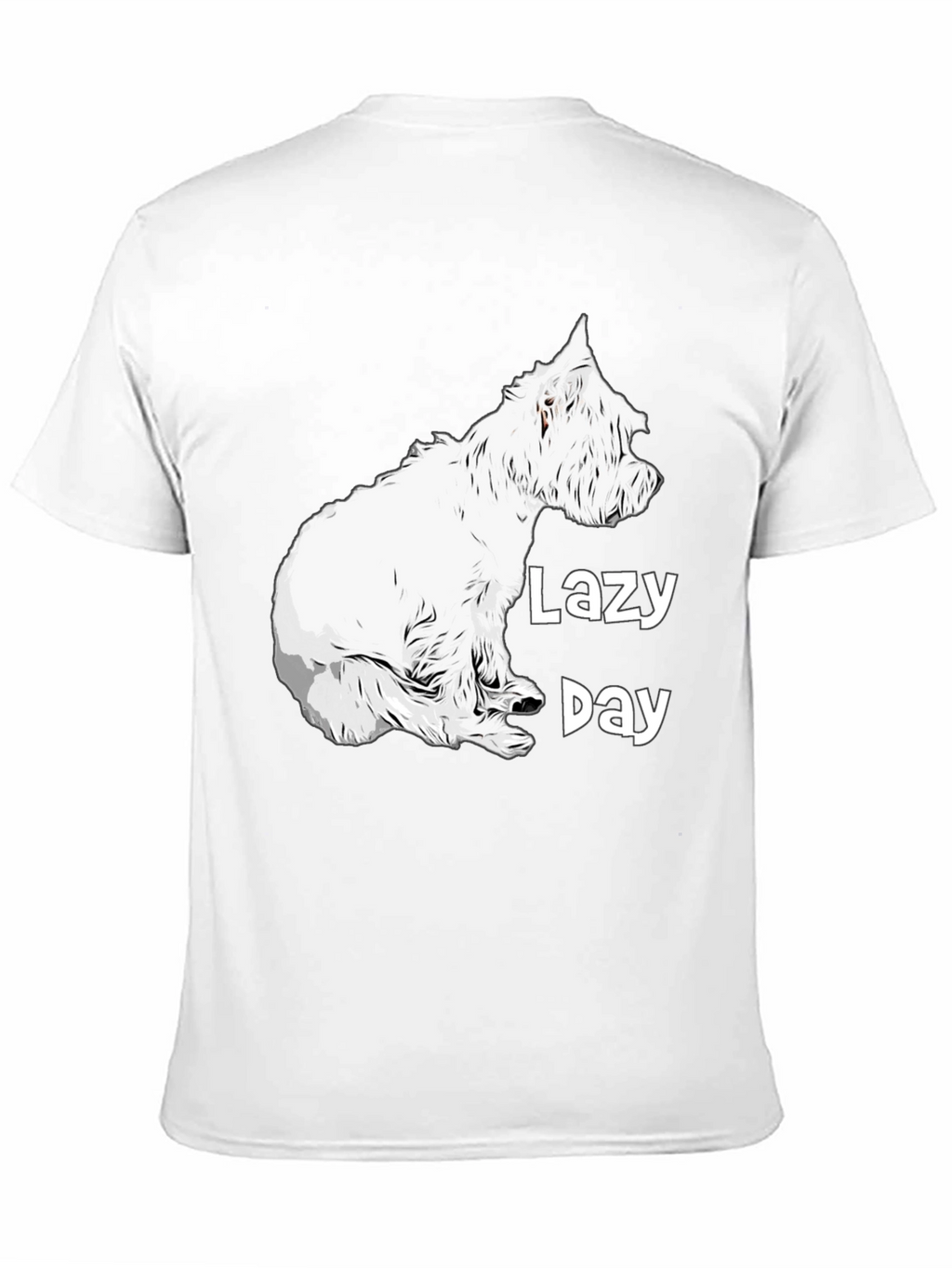 Lazy Day Dog Graphic Tee - Comfy Black T-Shirt