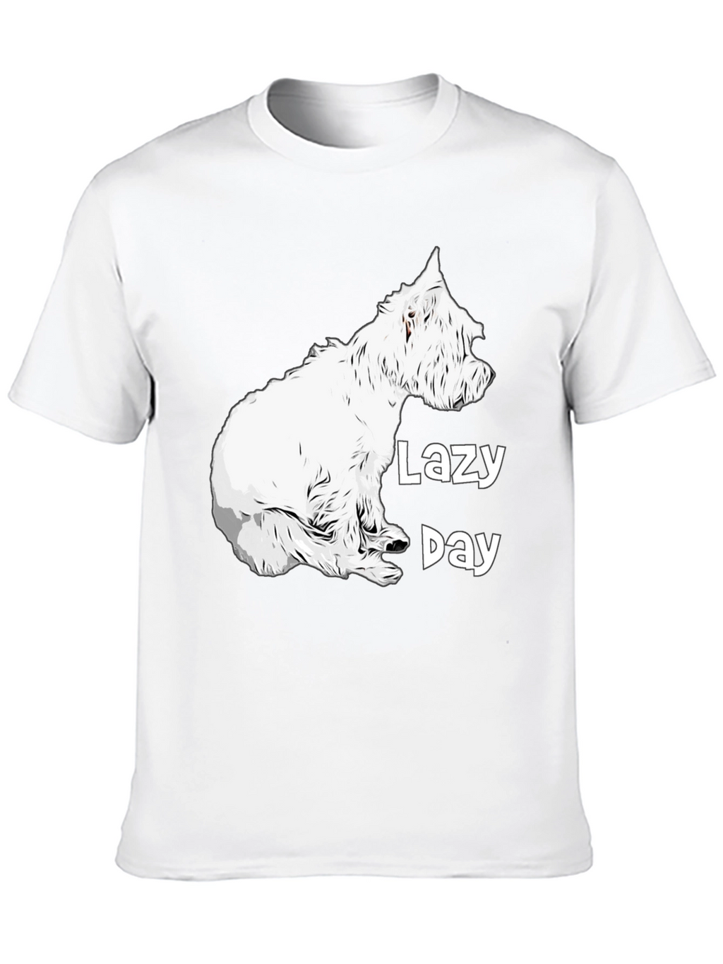Lazy Day Dog Graphic Tee - Comfy Black T-Shirt