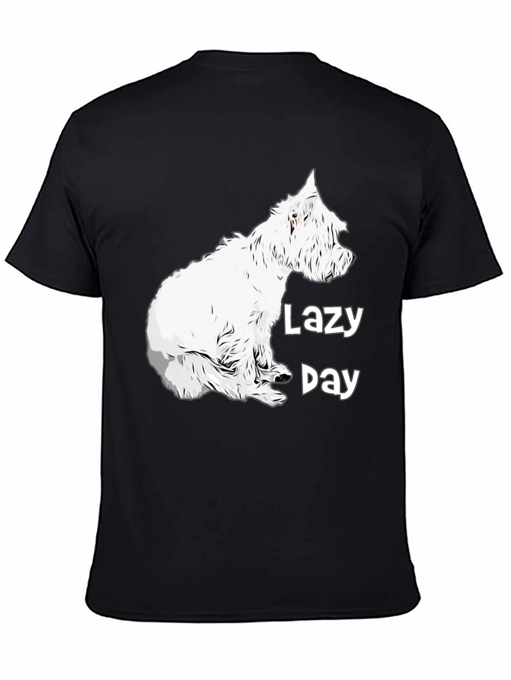 Lazy Day Dog Graphic Tee - Comfy Black T-Shirt