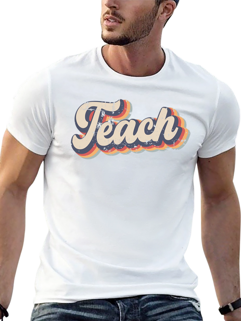 Retro Teach Graphic Tee - Teacher Appreciation Shirt