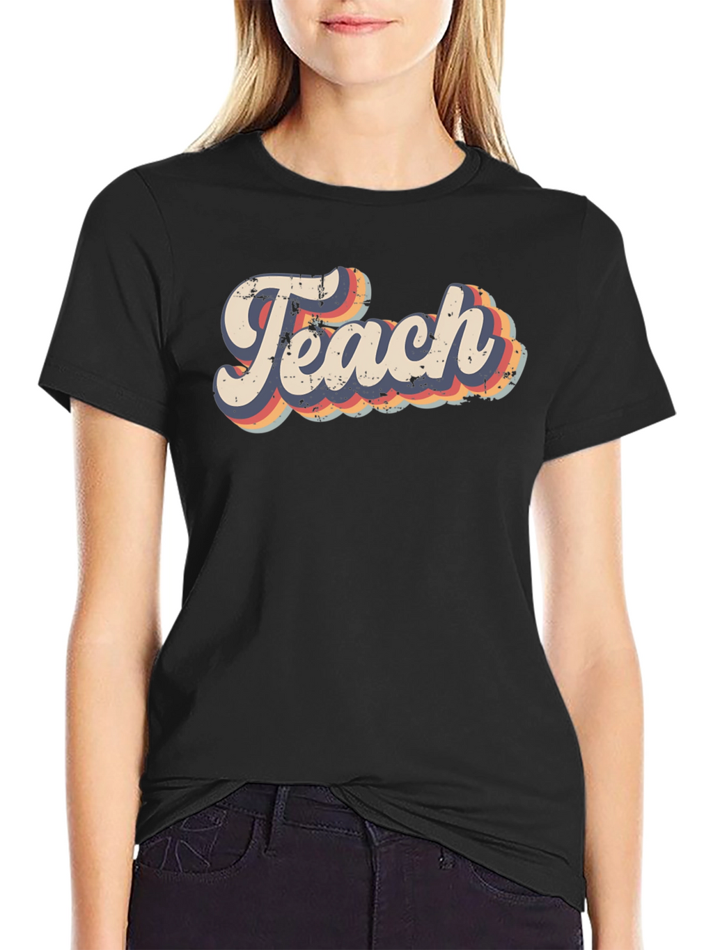 Retro Teach Graphic Tee - Teacher Appreciation Shirt