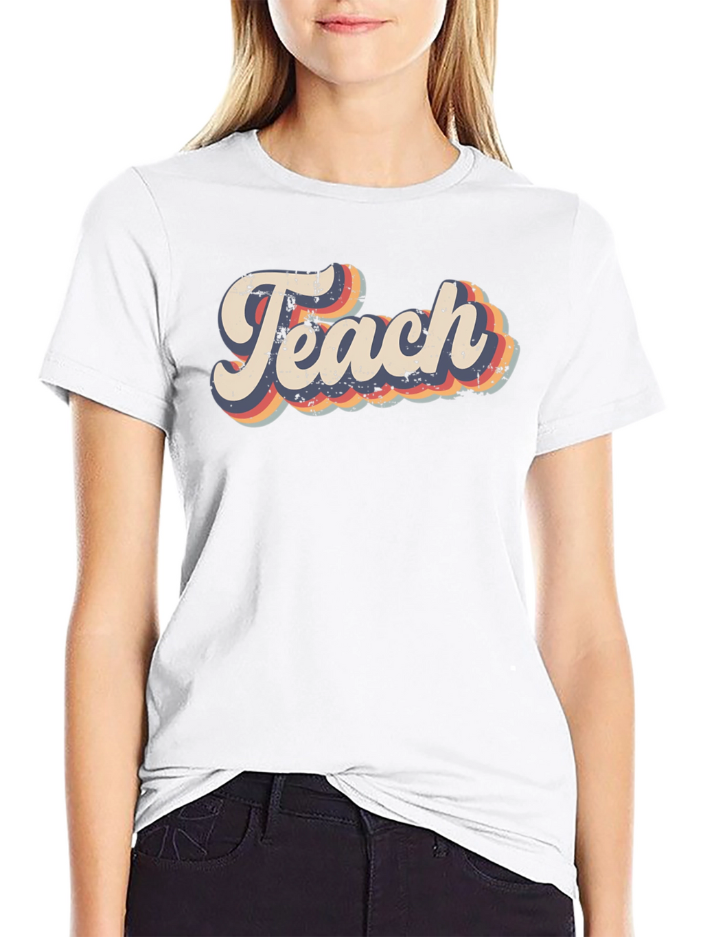 Retro Teach Graphic Tee - Teacher Appreciation Shirt