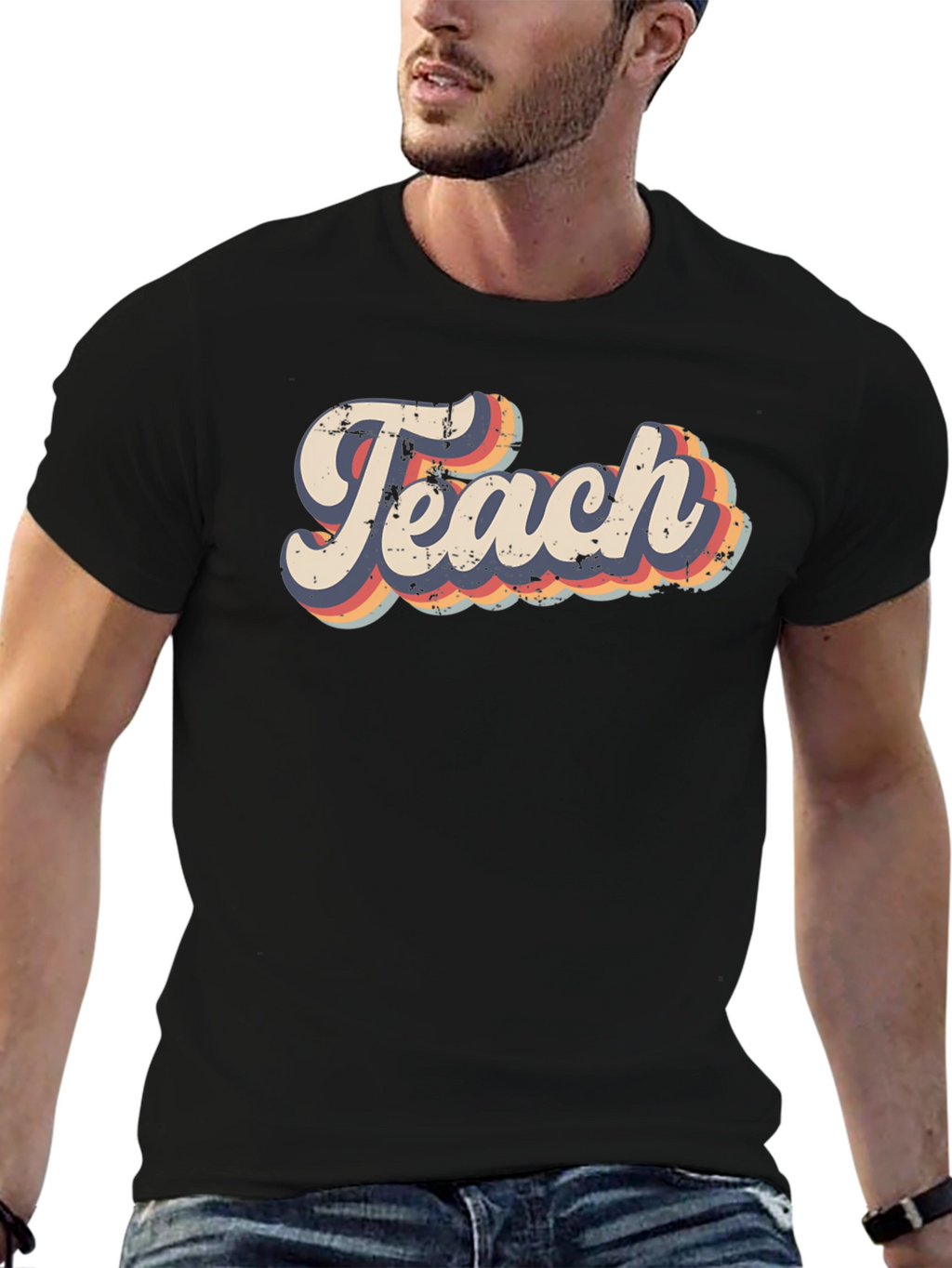 Retro Teach Graphic Tee - Teacher Appreciation Shirt