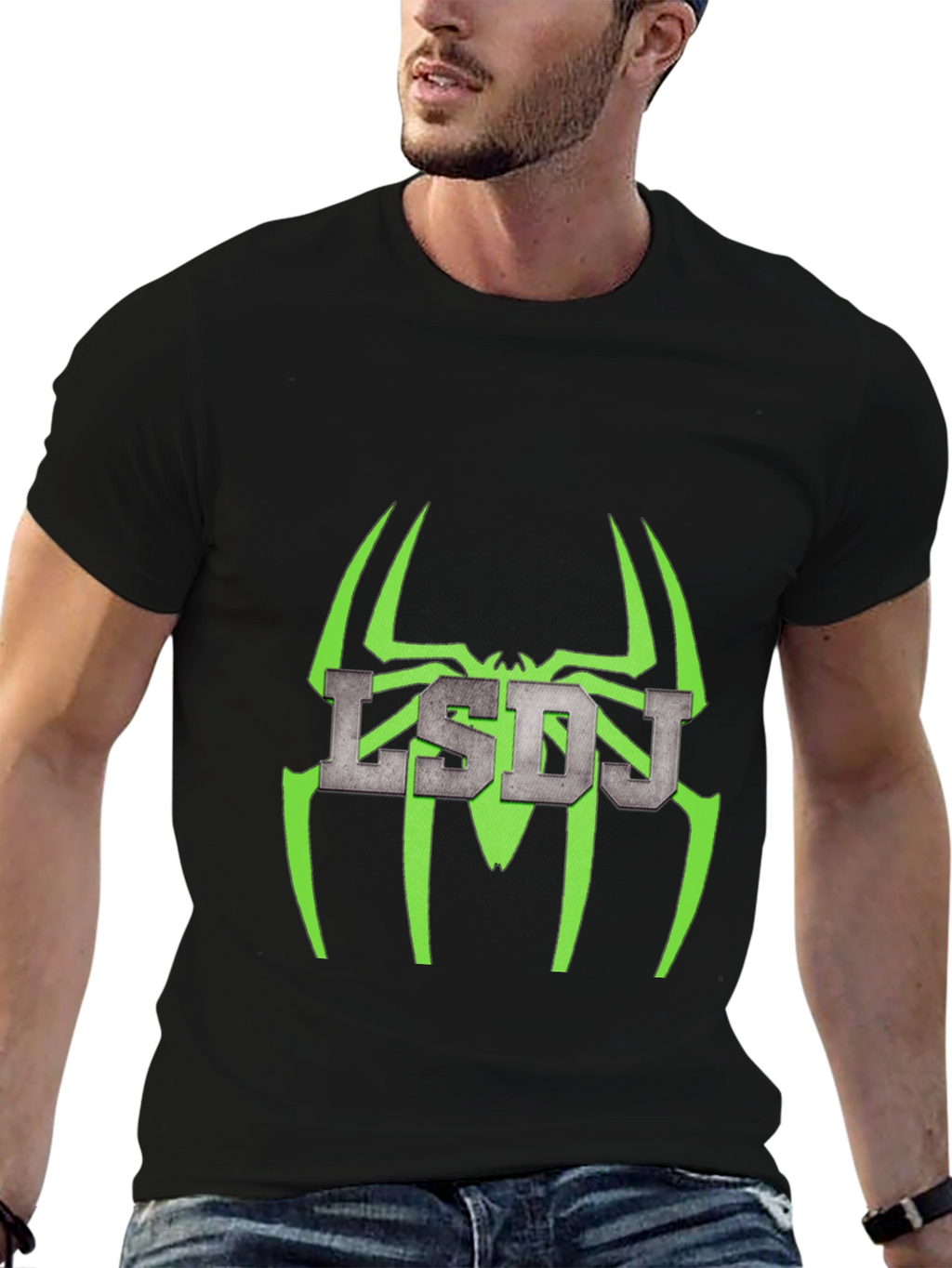 LSDJ Spider Graphic Black Tee - Gamer Style