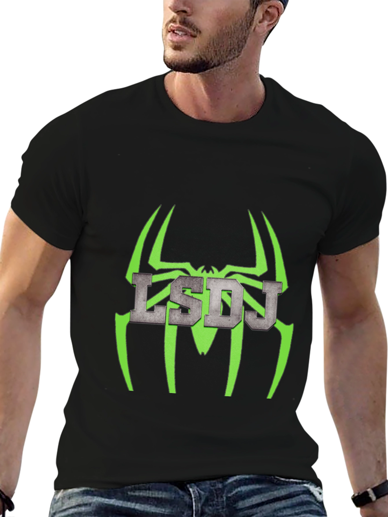 LSDJ Spider Graphic Black Tee - Gamer Style
