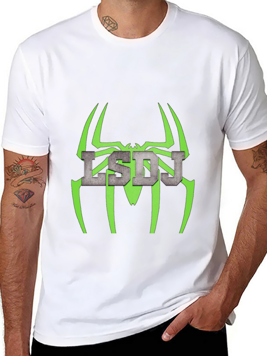 LSDJ Spider Graphic Black Tee - Gamer Style