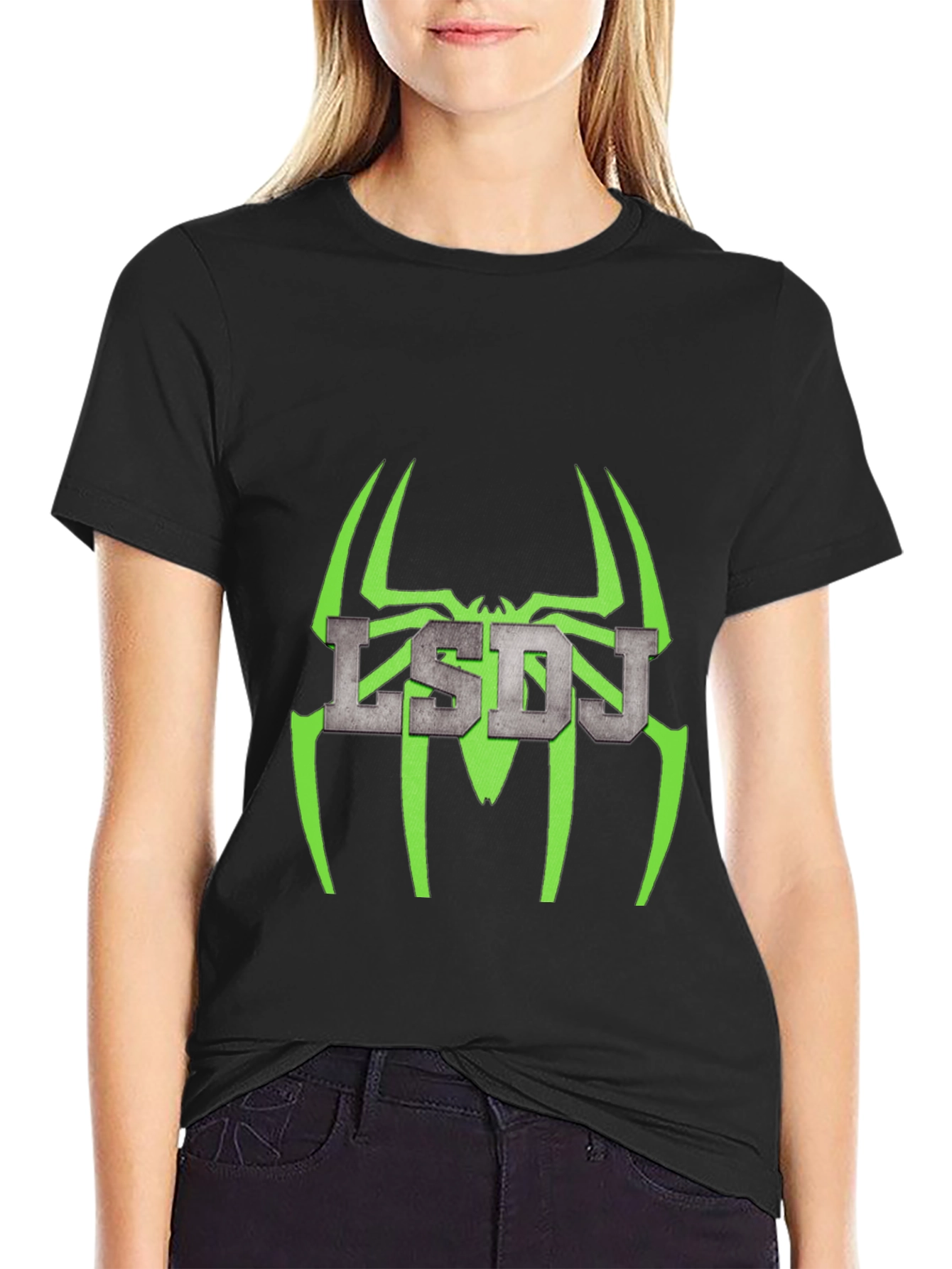 LSDJ Spider Graphic Black Tee - Gamer Style