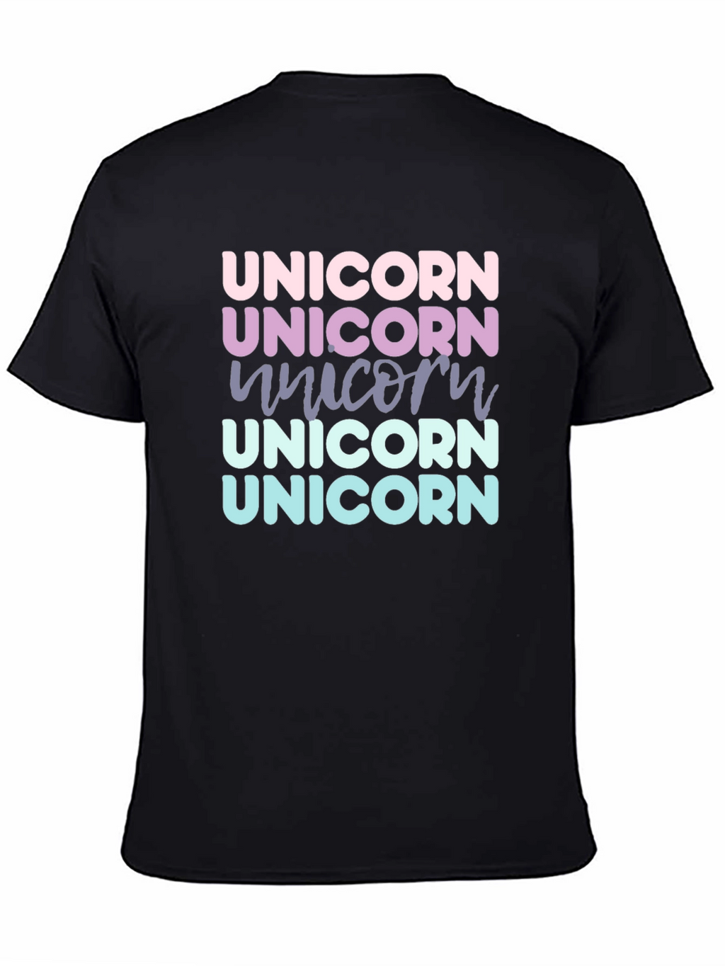 Unicorn Rainbow Text T-Shirt