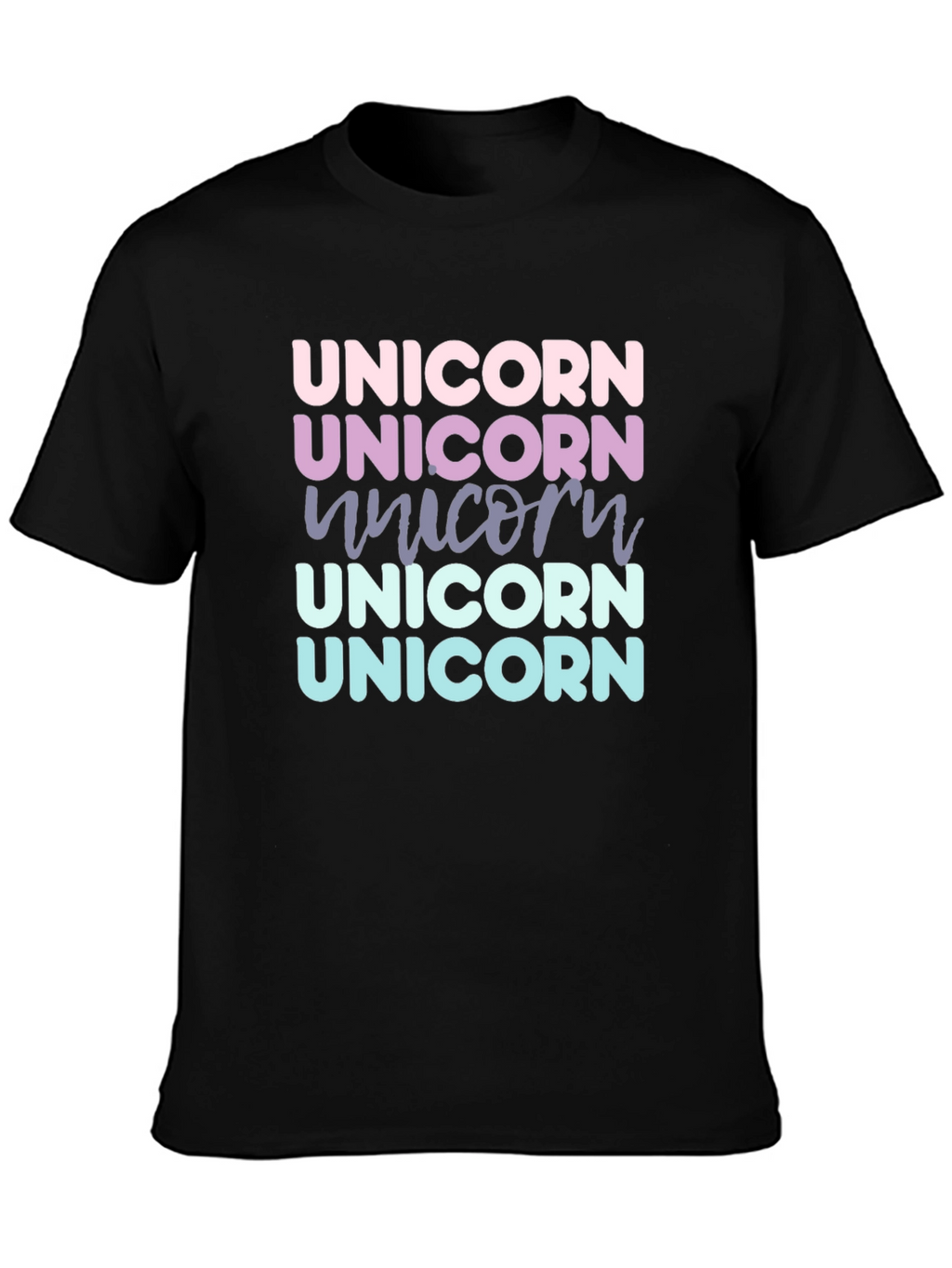Unicorn Rainbow Text T-Shirt