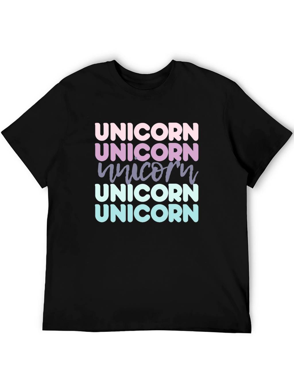 Unicorn Rainbow Text T-Shirt