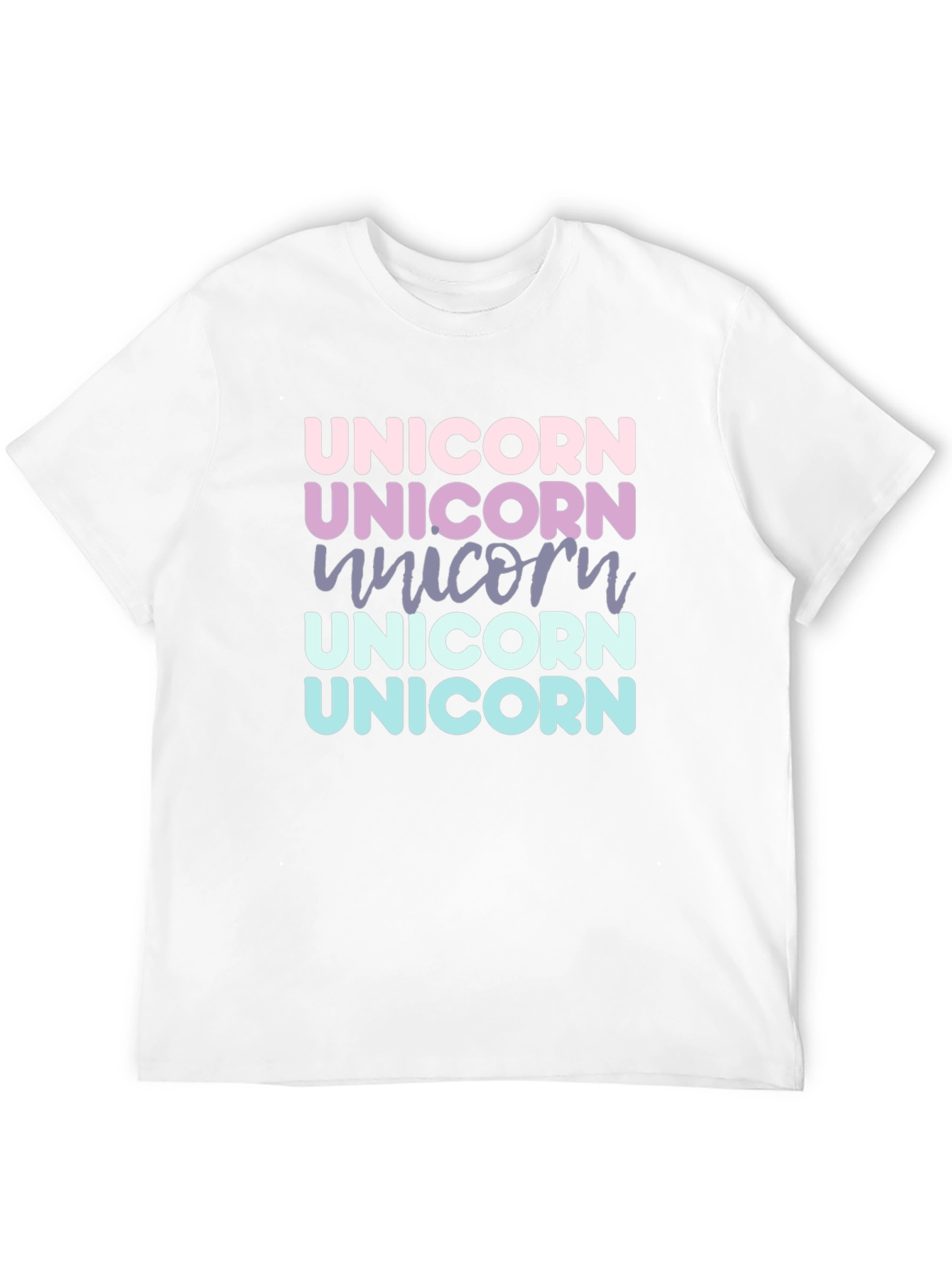 Unicorn Rainbow Text T-Shirt