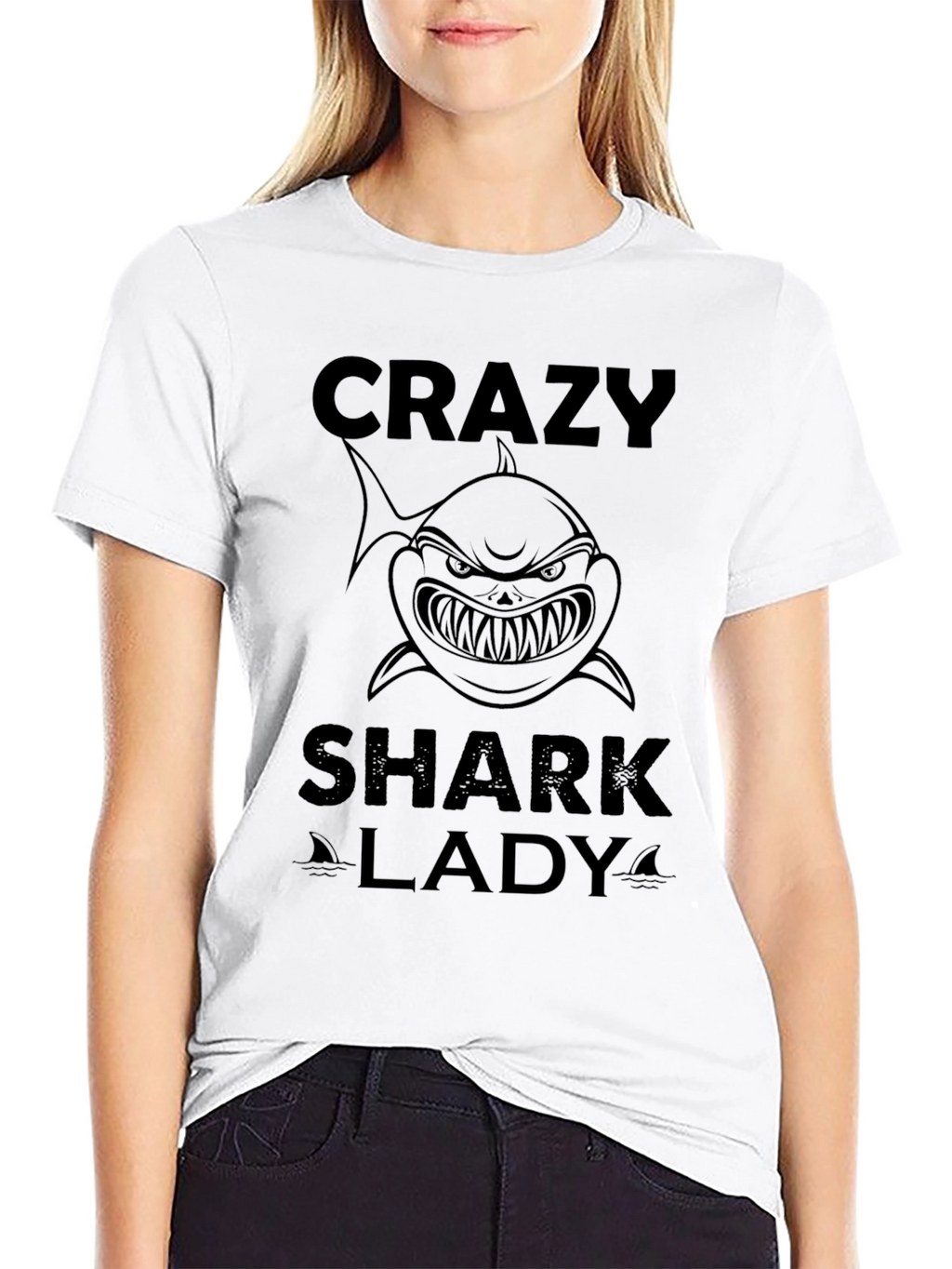 Crazy Shark Lady T-Shirt