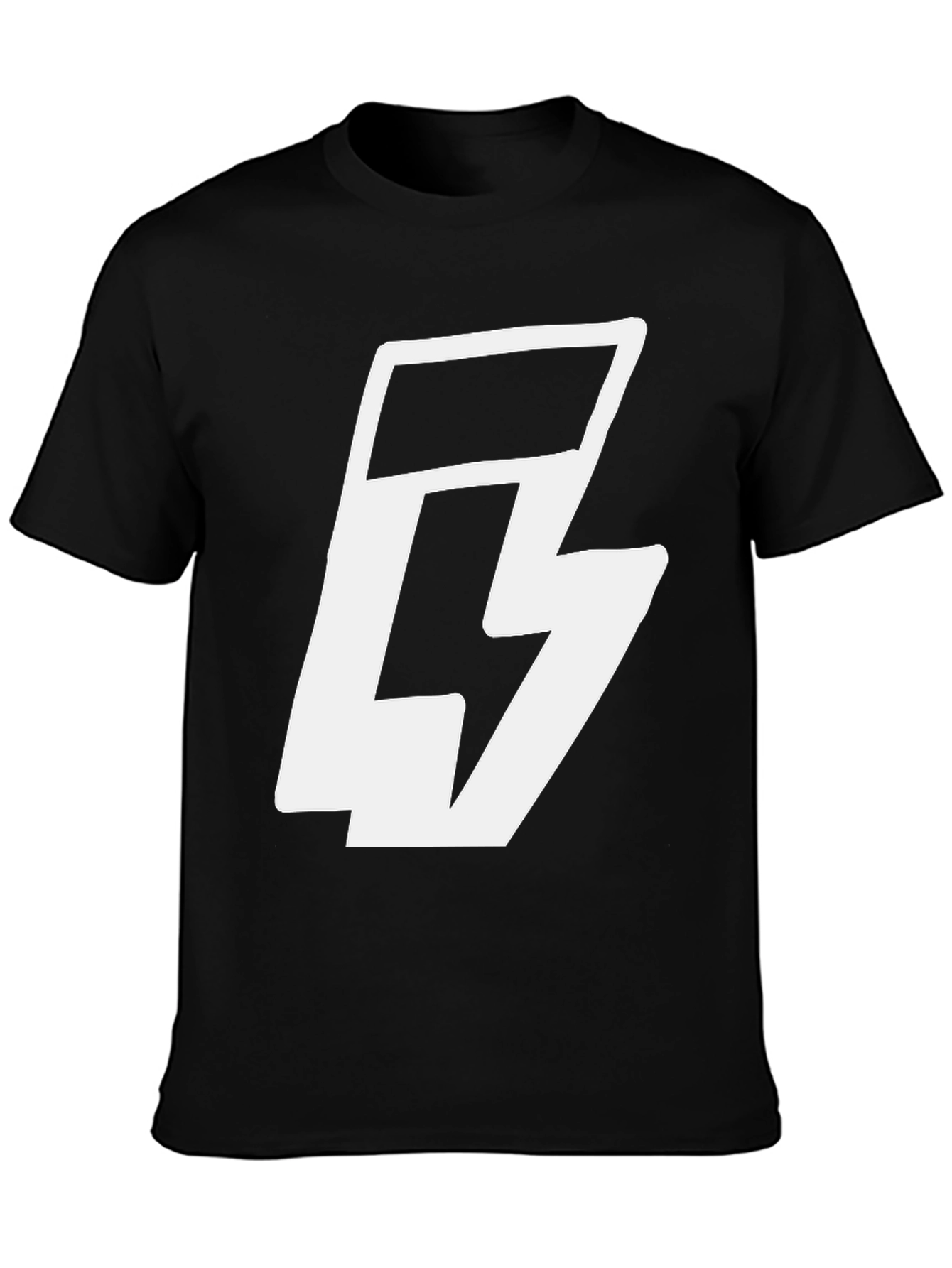 Bold Graphic Tee - Black T-Shirt with White Logo
