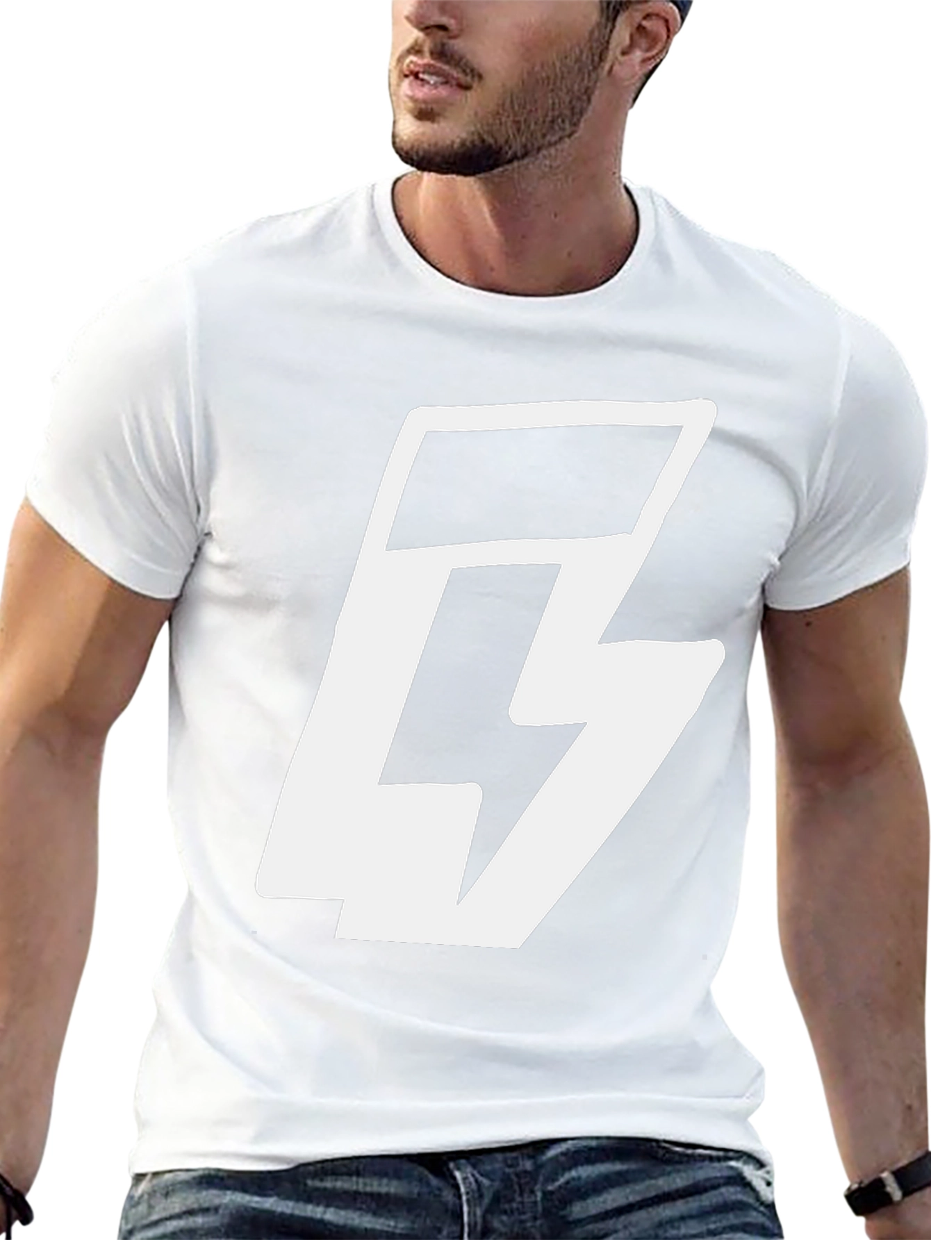Bold Graphic Tee - Black T-Shirt with White Logo