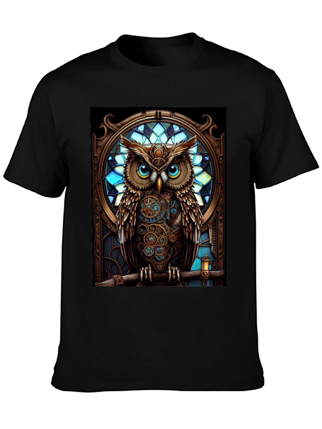 Steampunk Owl Graphic T-Shirt