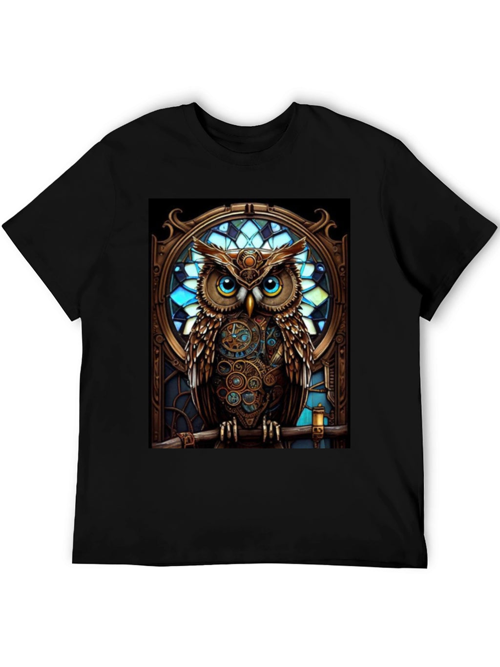 Steampunk Owl Graphic T-Shirt