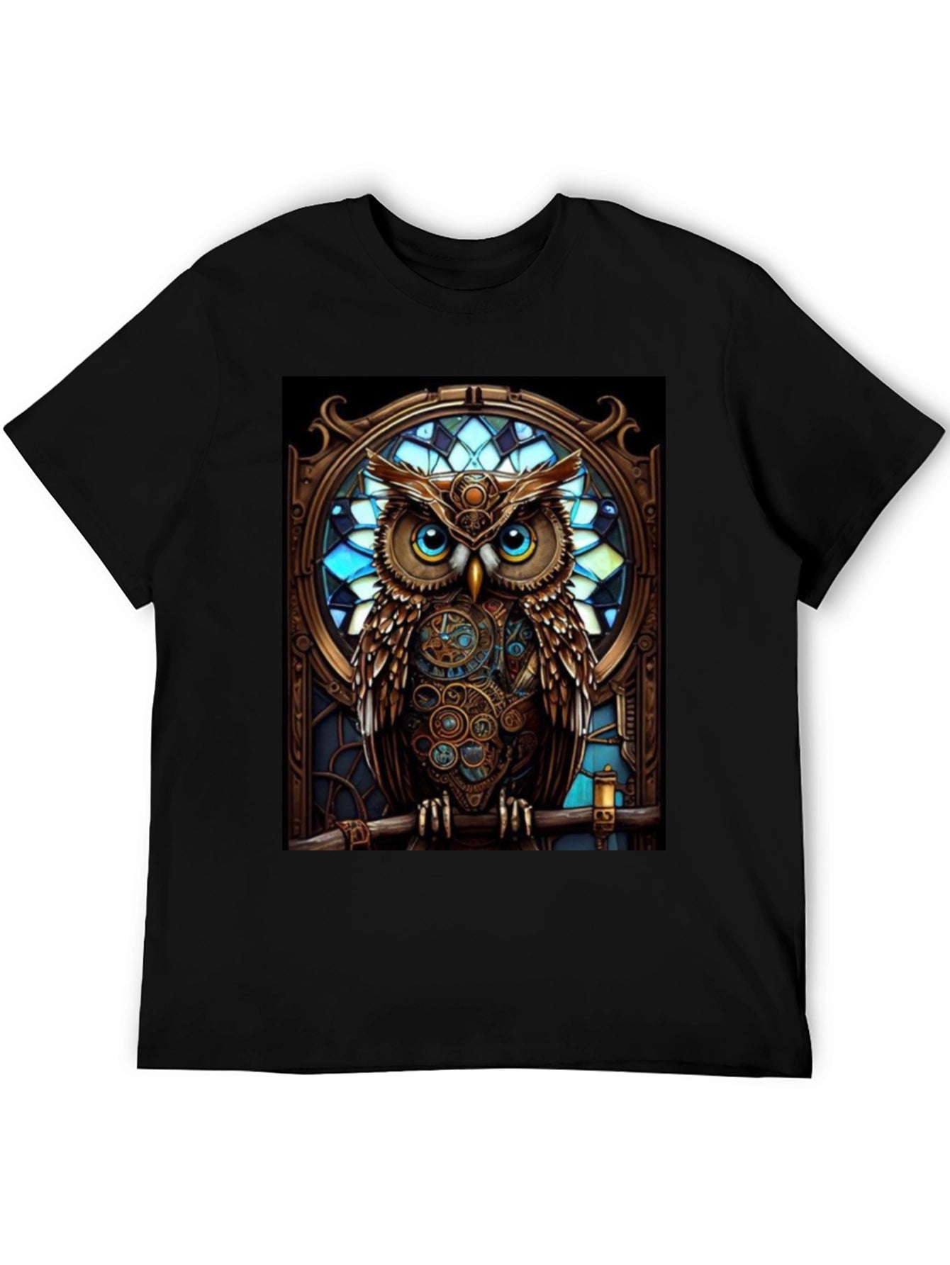 Steampunk Owl Graphic T-Shirt