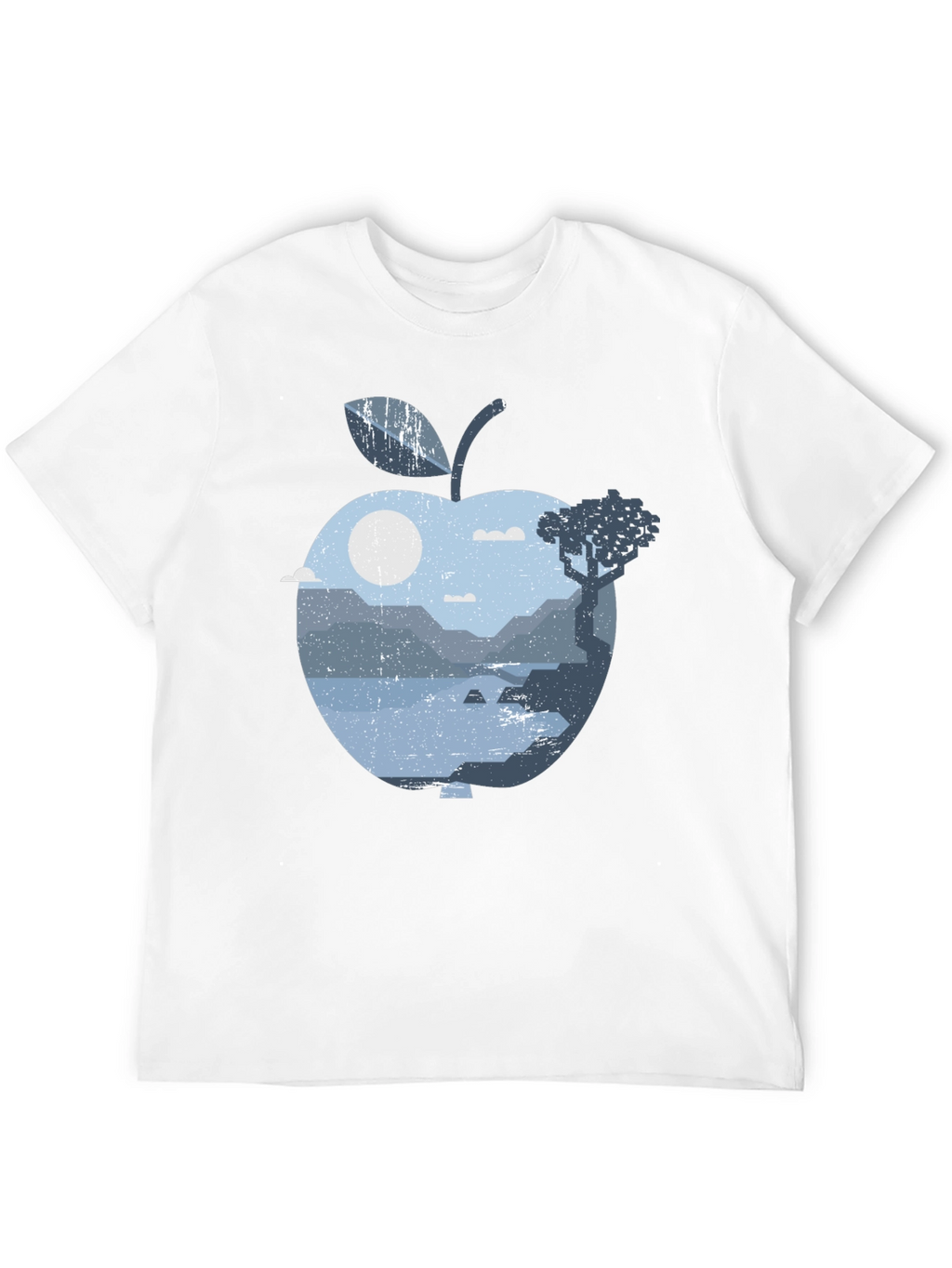 Nature Apple Graphic Tee - Black