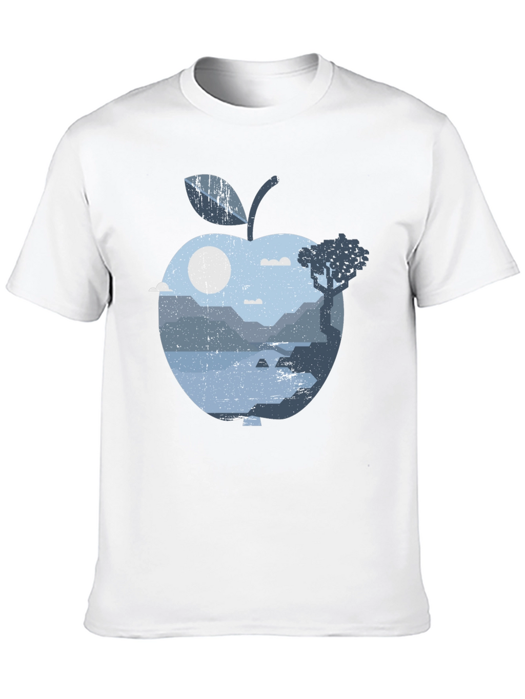 Nature Apple Graphic Tee - Black